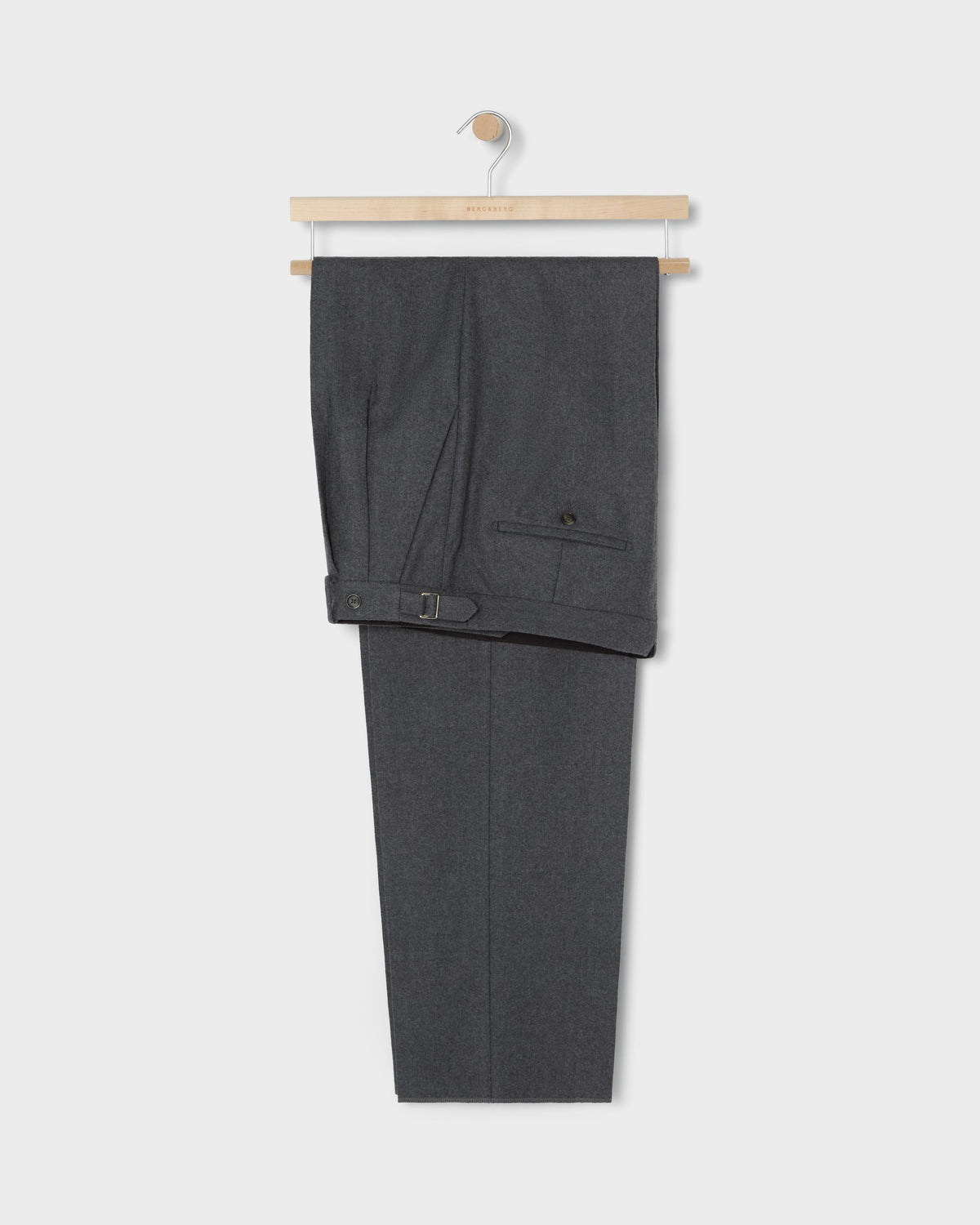 August Flannel Trousers - Mid Grey Berg & Berg