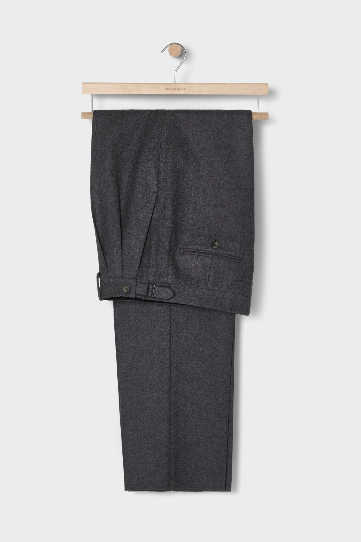 August Flannel Trousers - Mid Grey Berg & Berg