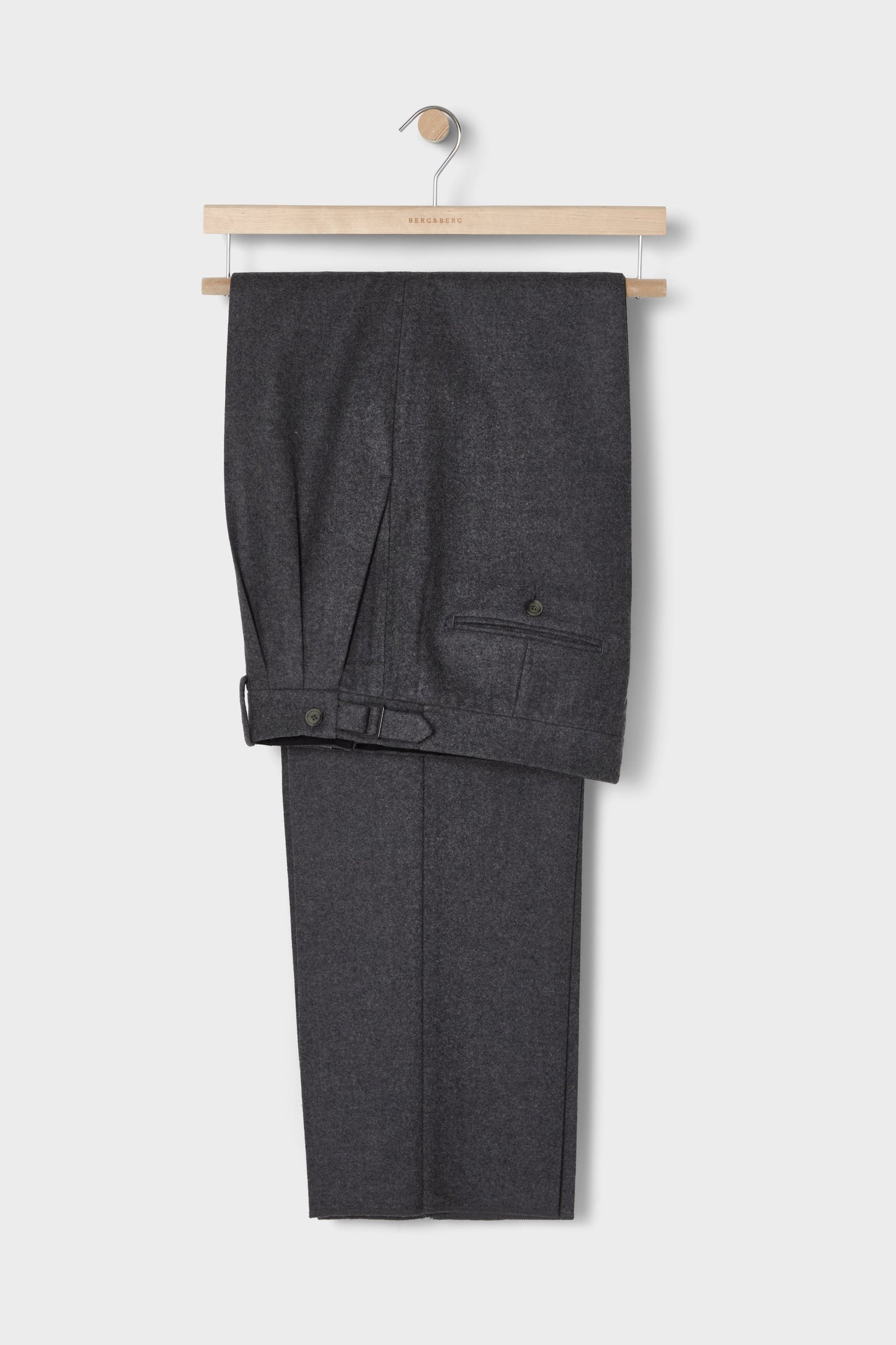 August Flannel Trousers - Mid Grey Berg & Berg