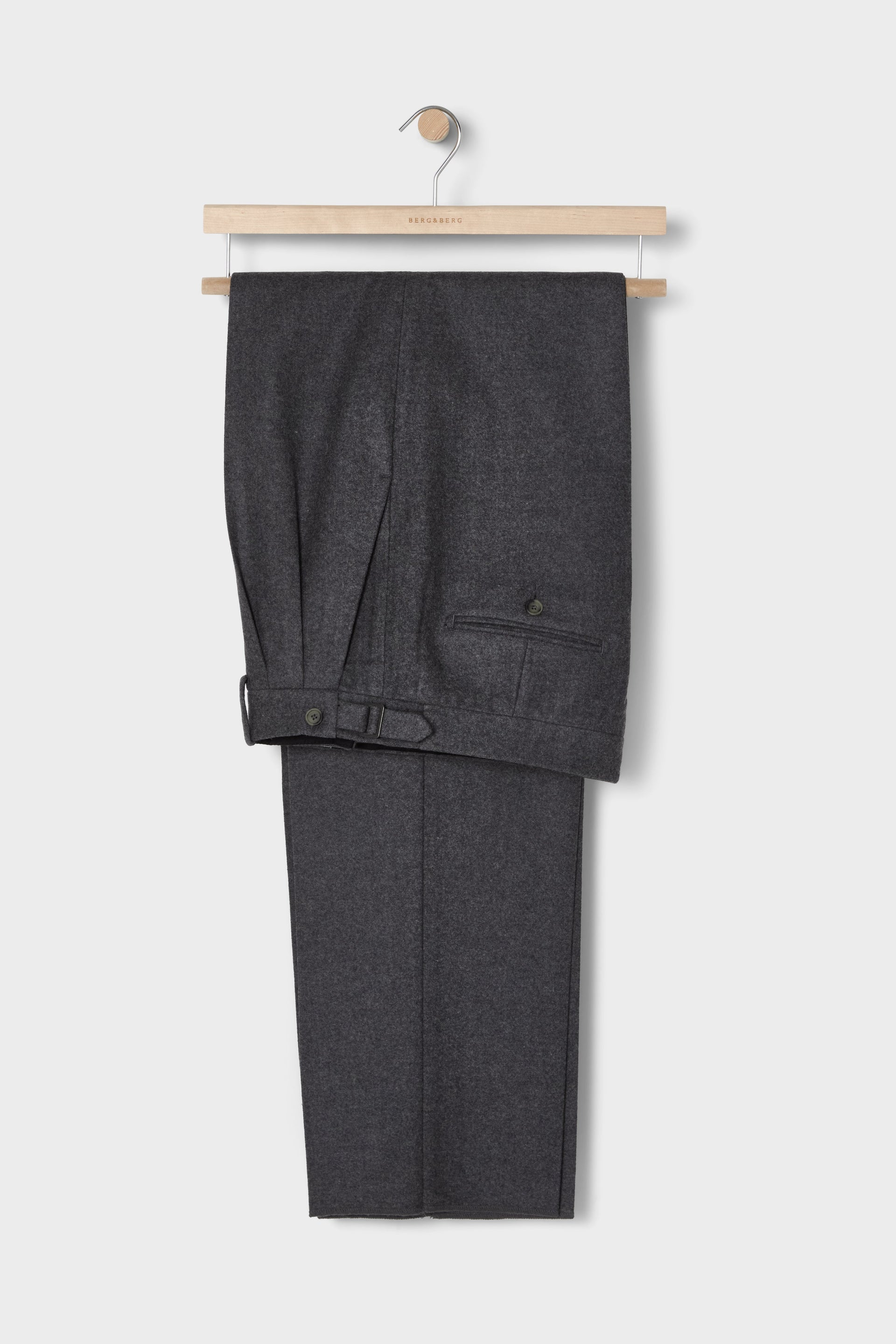 August Flannel Trousers - Mid Grey Berg & Berg