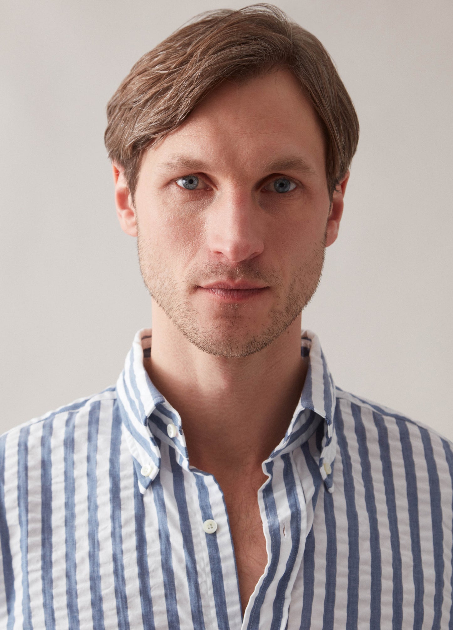 Ferdinand Button Down Shirt - White/Blue Berg & Berg