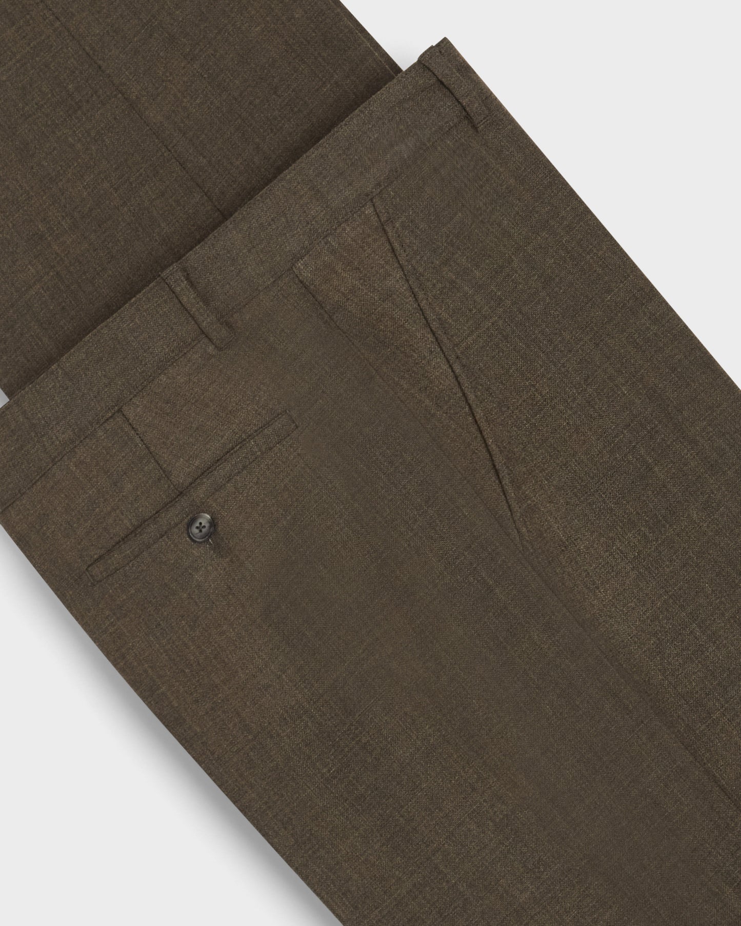 Alfredo High Twist Wool Trousers - Moss Green Berg & Berg