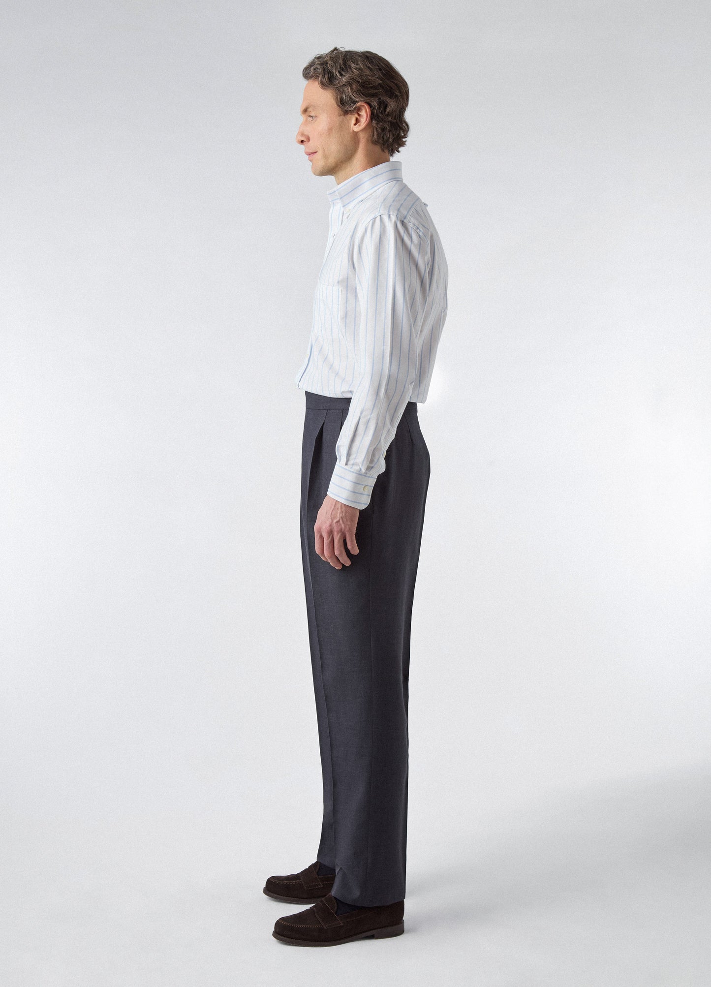 Don Wool/Silk/Linen Suit - Navy | Berg & Berg