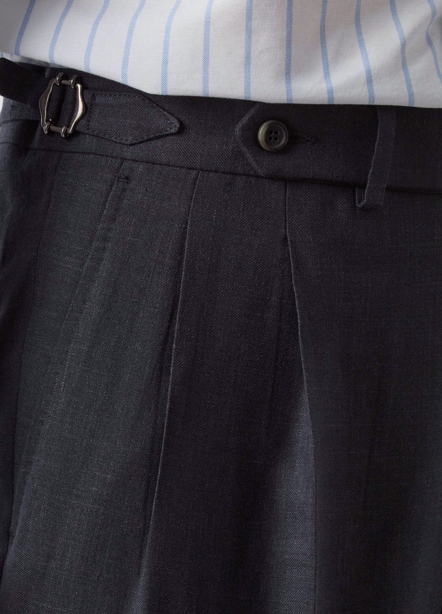 Don Wool/Silk/Linen Suit - Navy | Berg & Berg