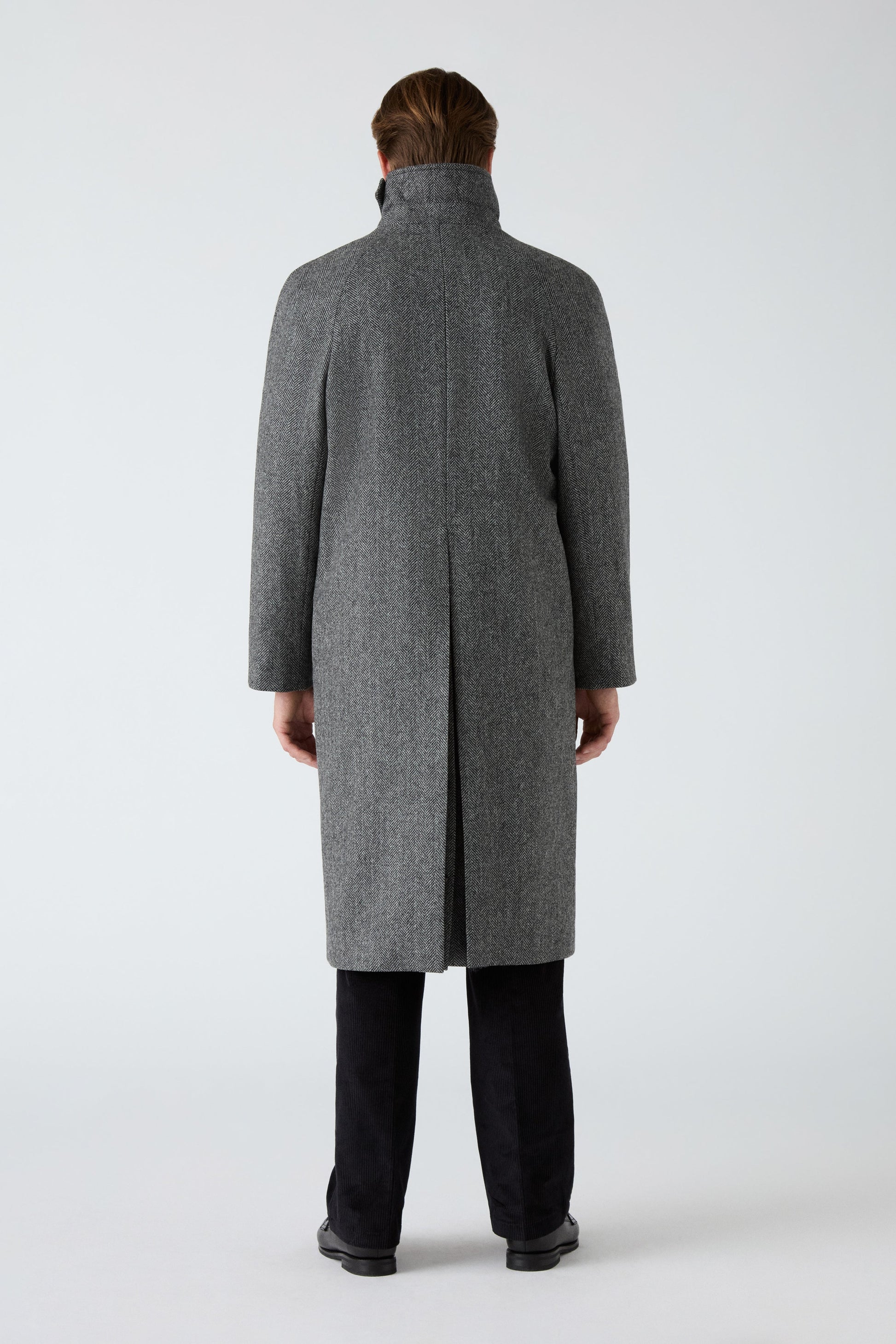 Nelson Tweed Raglan Coat - Grey | Berg & Berg