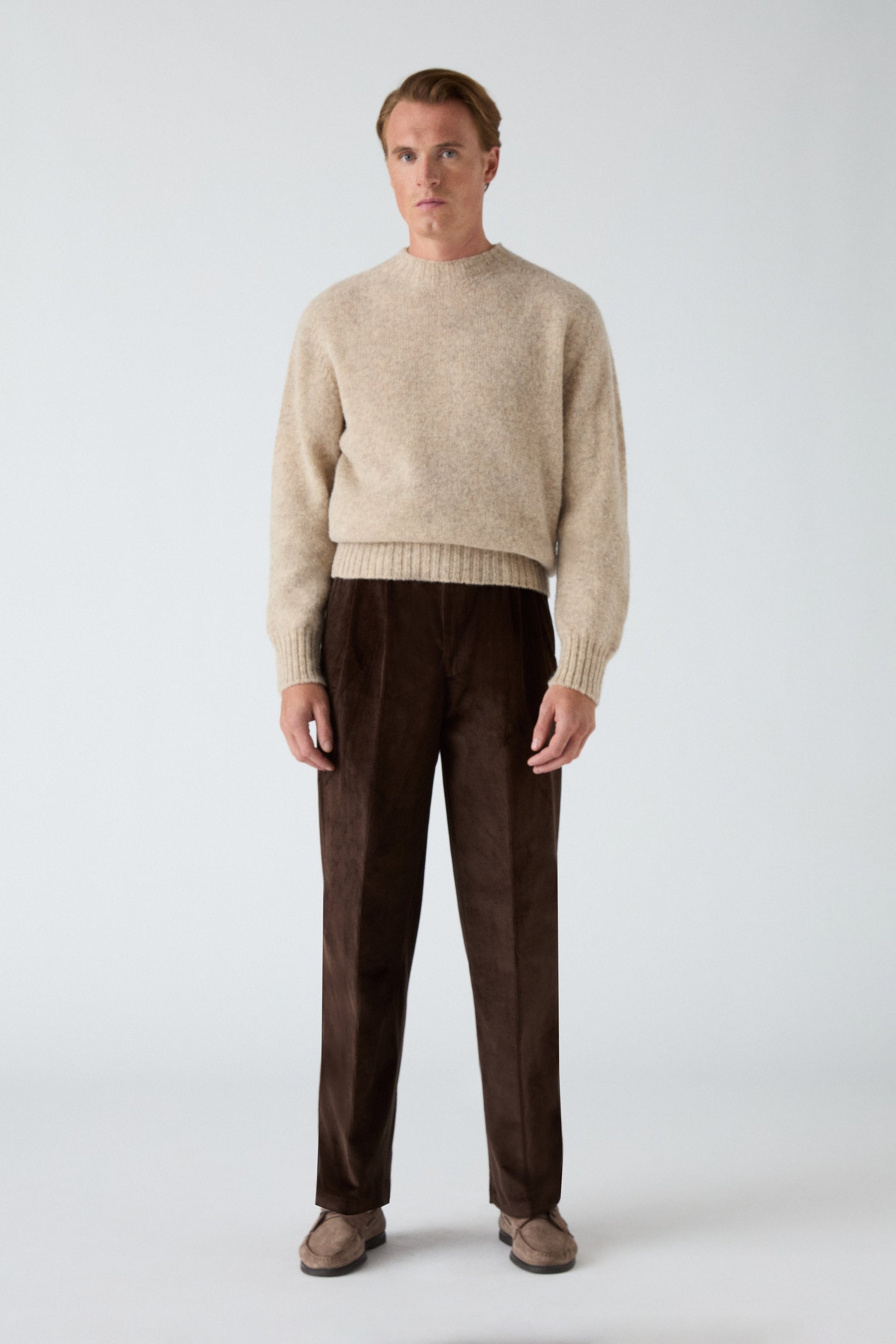 Birger Shaggy Crew Neck - Oatmeal | Berg & Berg