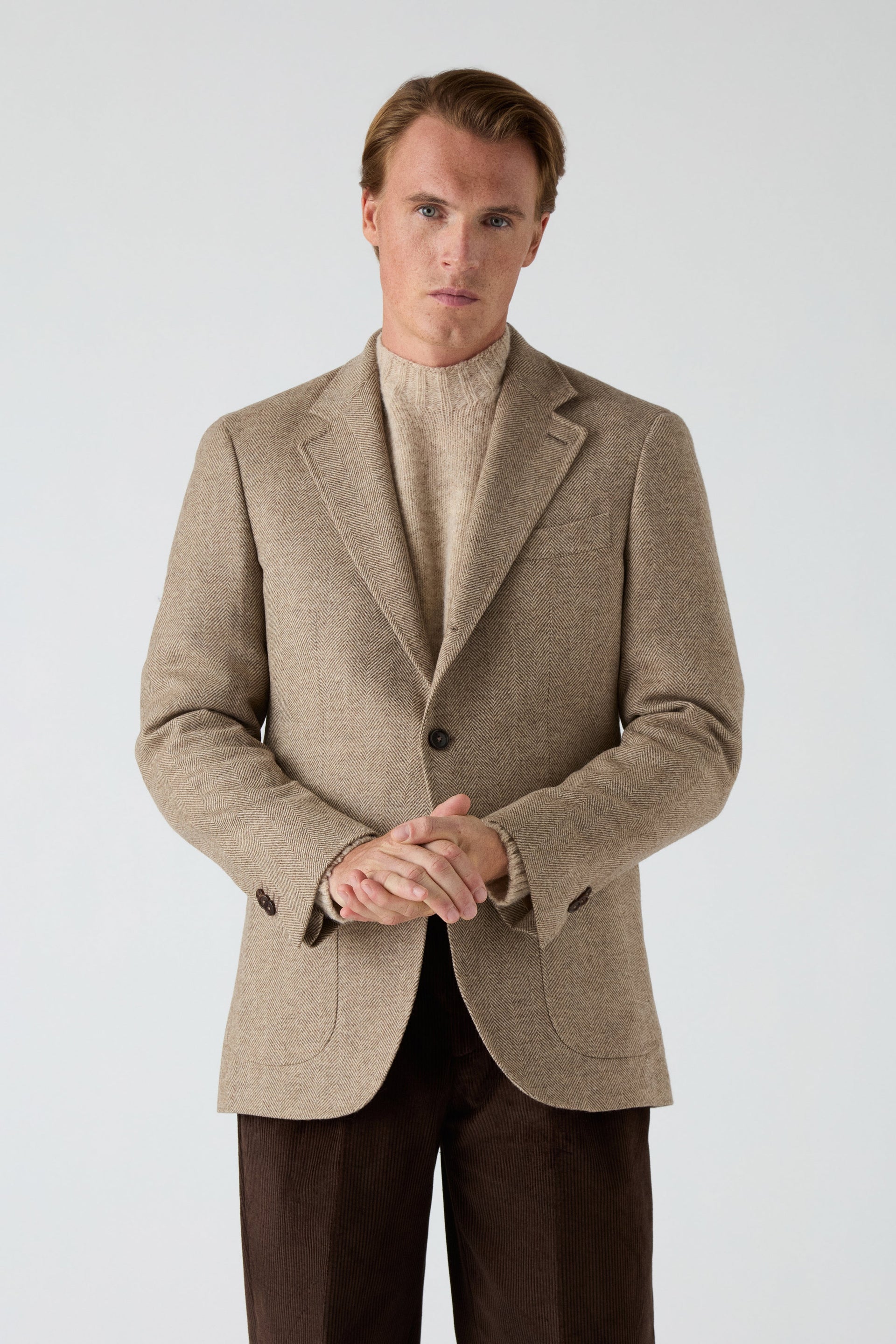 Dag Sport Herringbone Jacket - Oatmeal Berg & Berg