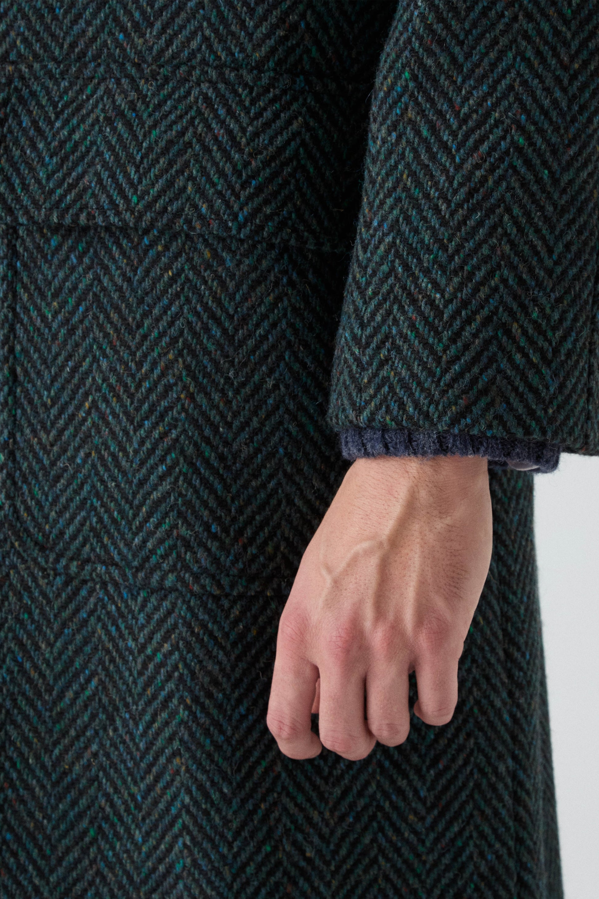 Nelson Tweed Raglan Coat - Blue | Berg & Berg