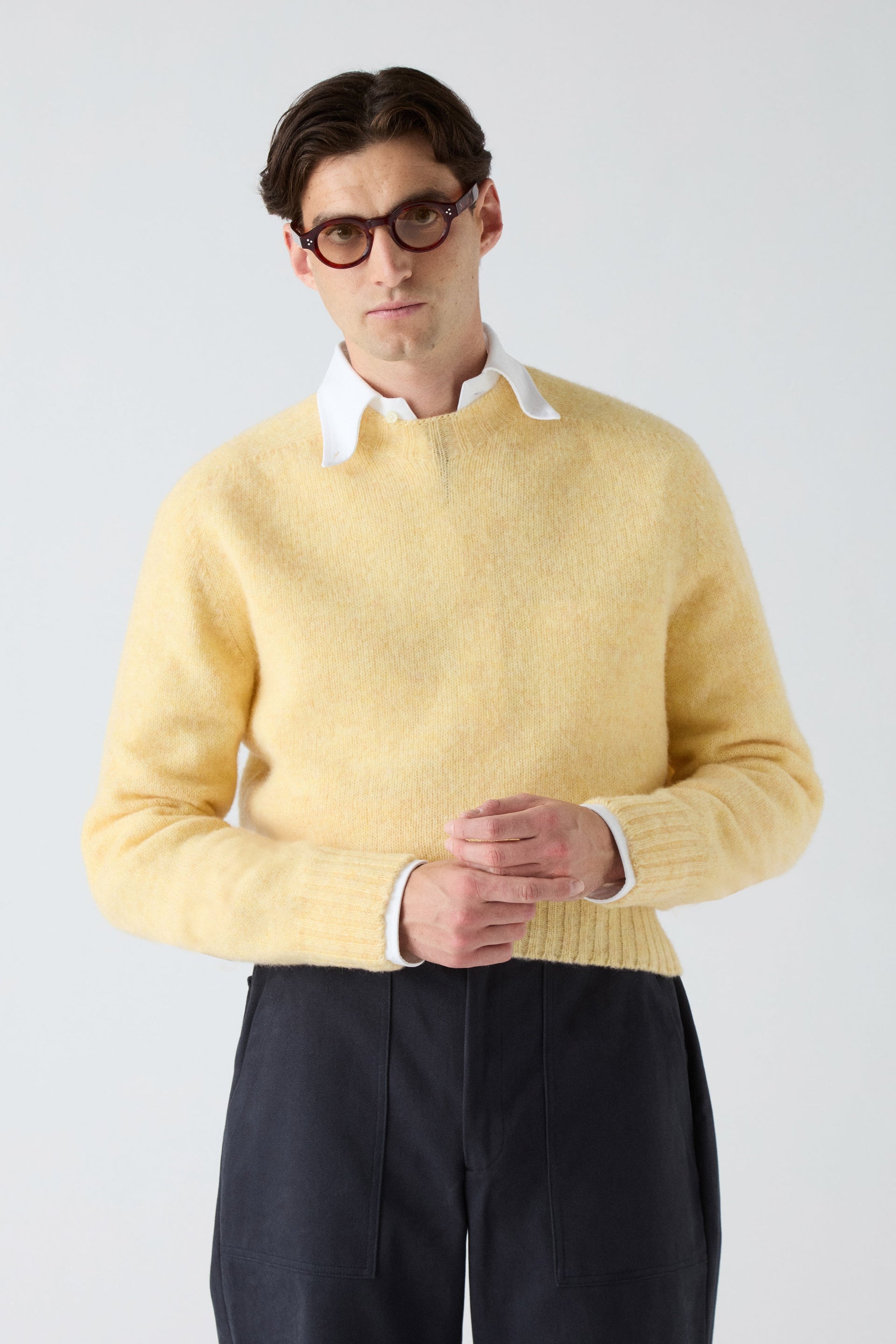 Birger Shaggy Crew Neck - Buttermilk | Berg & Berg