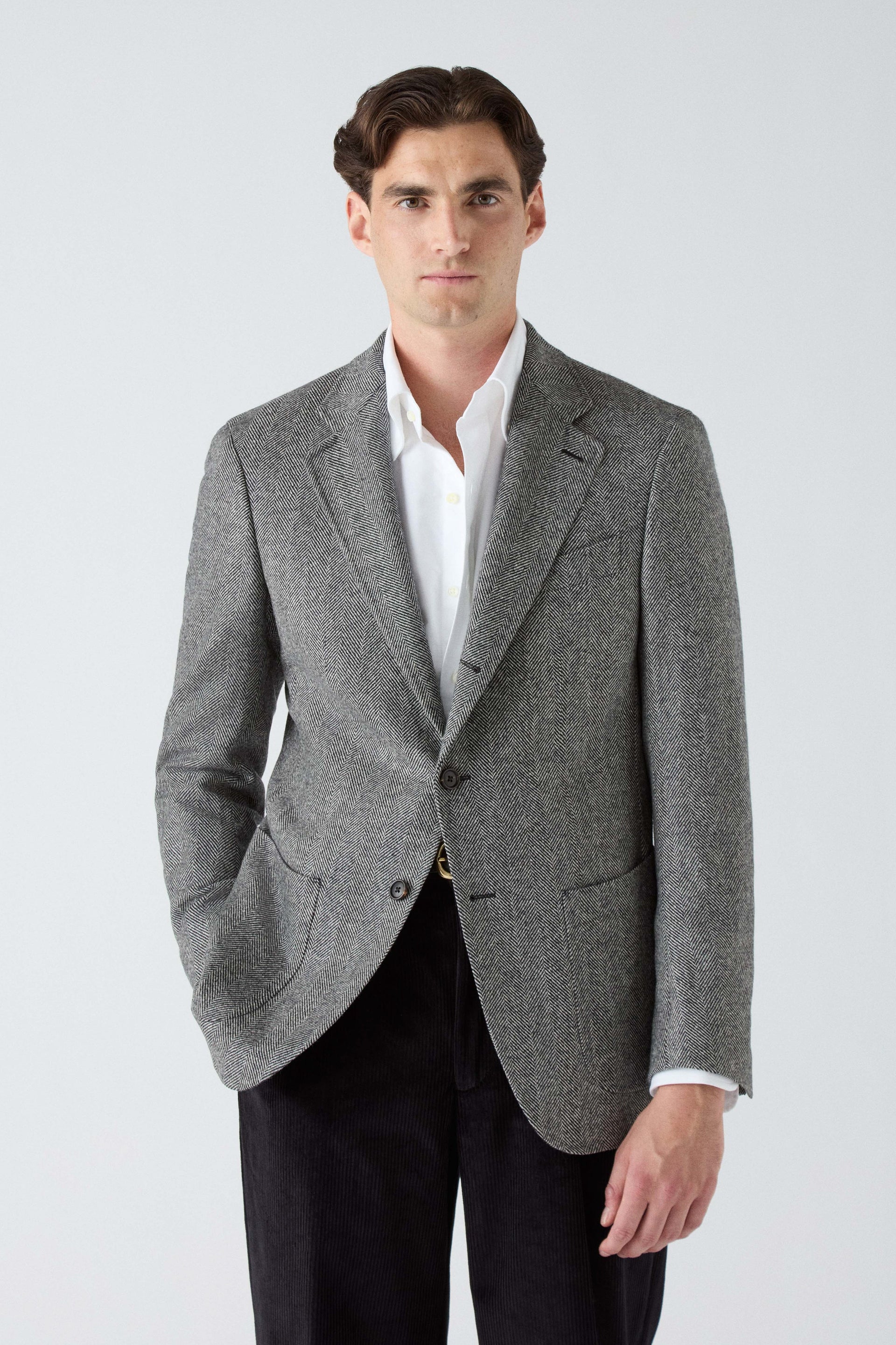 Dag Sport Herringbone Jacket - Black/White Berg & Berg