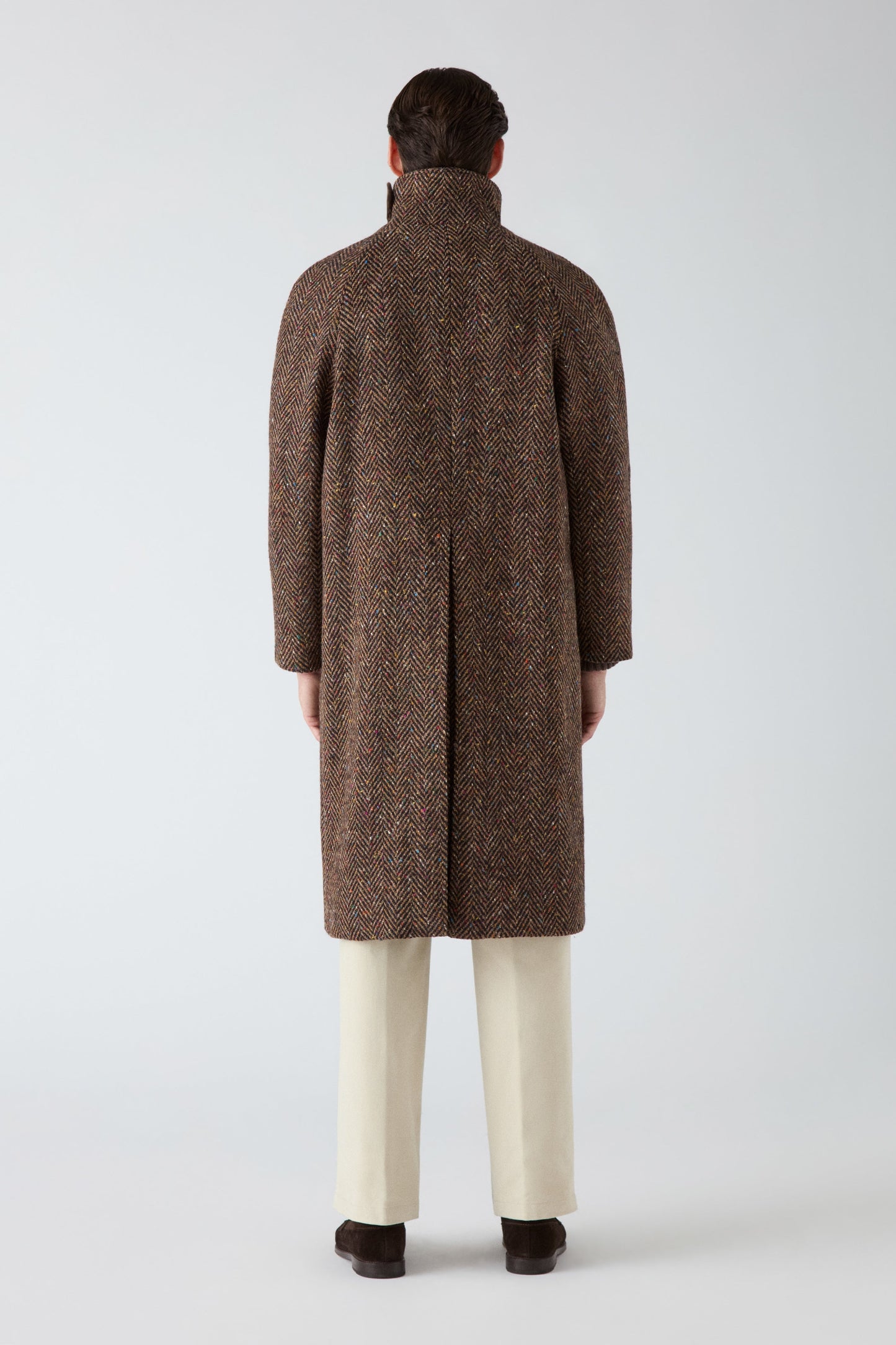 Nelson Tweed Raglan Coat - Brown | Berg & Berg