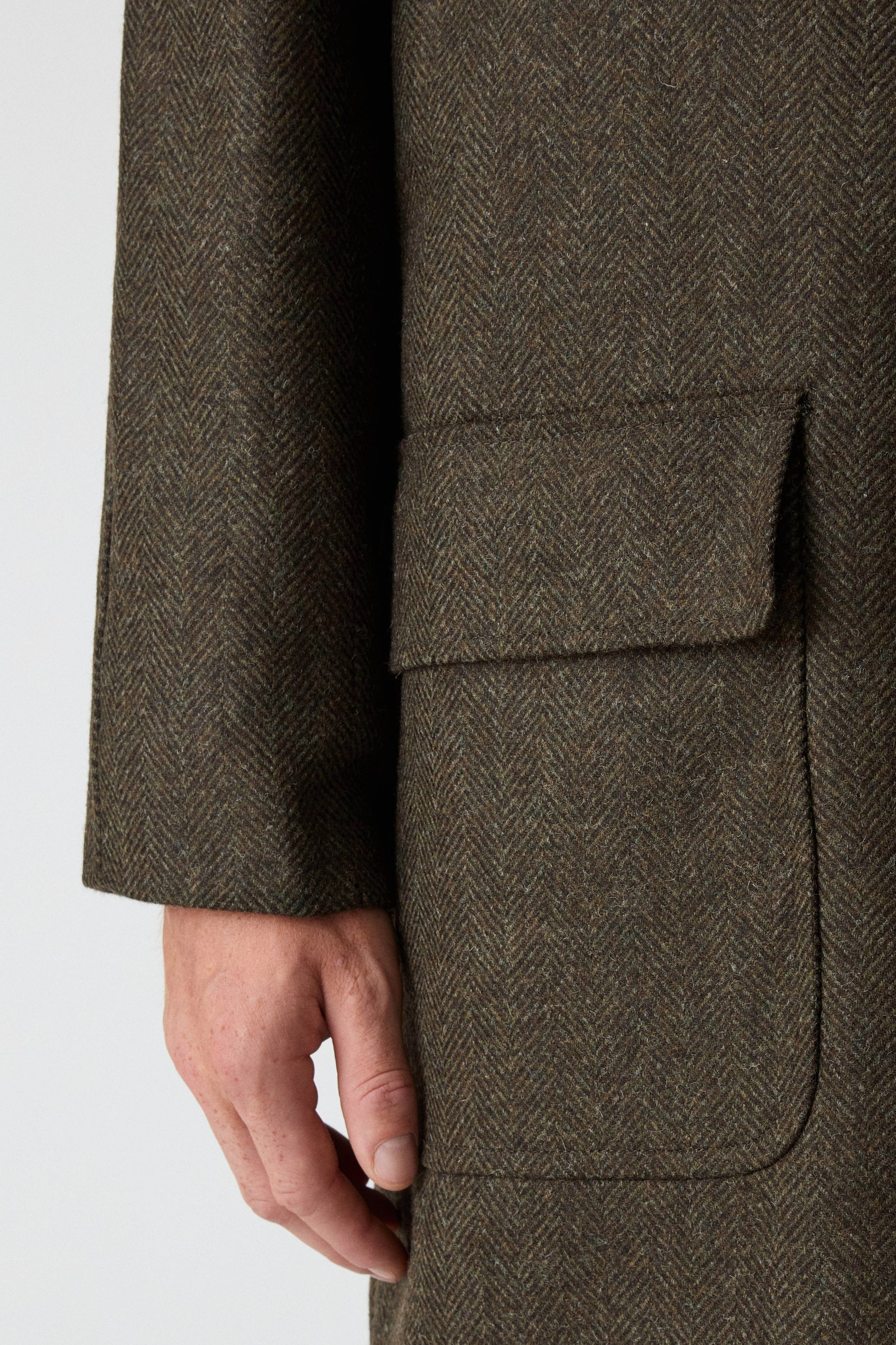 Nelson Tweed Raglan Coat - Brown/Green Berg & Berg