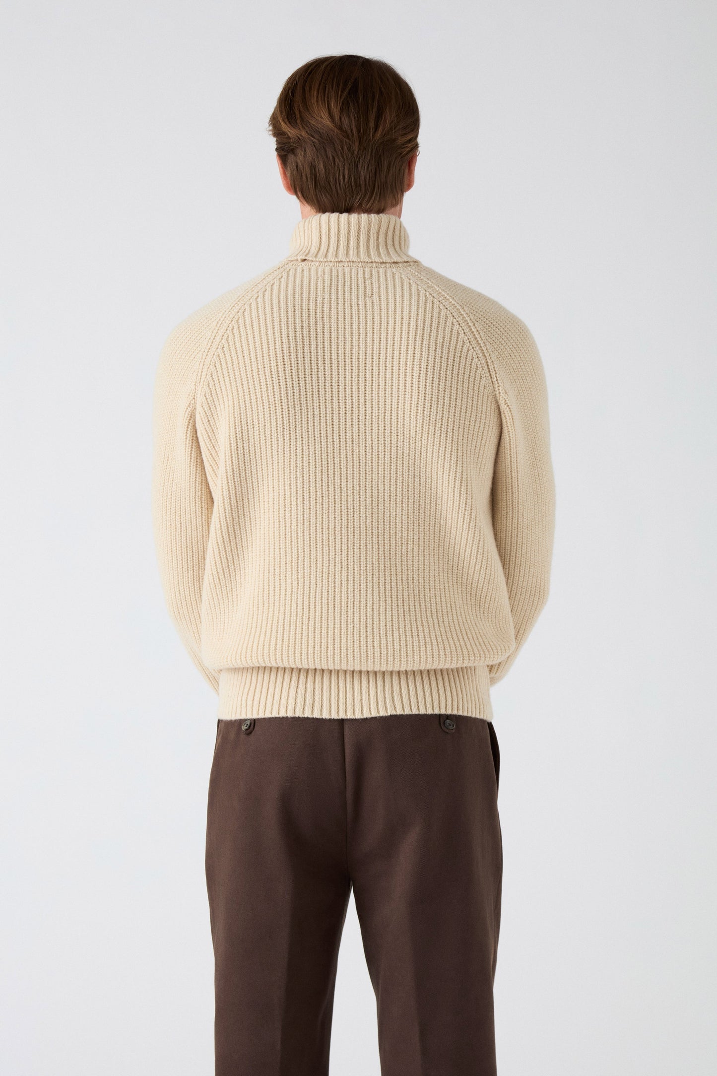 Bernhard Roll Neck Sweater - Natural | Berg & Berg