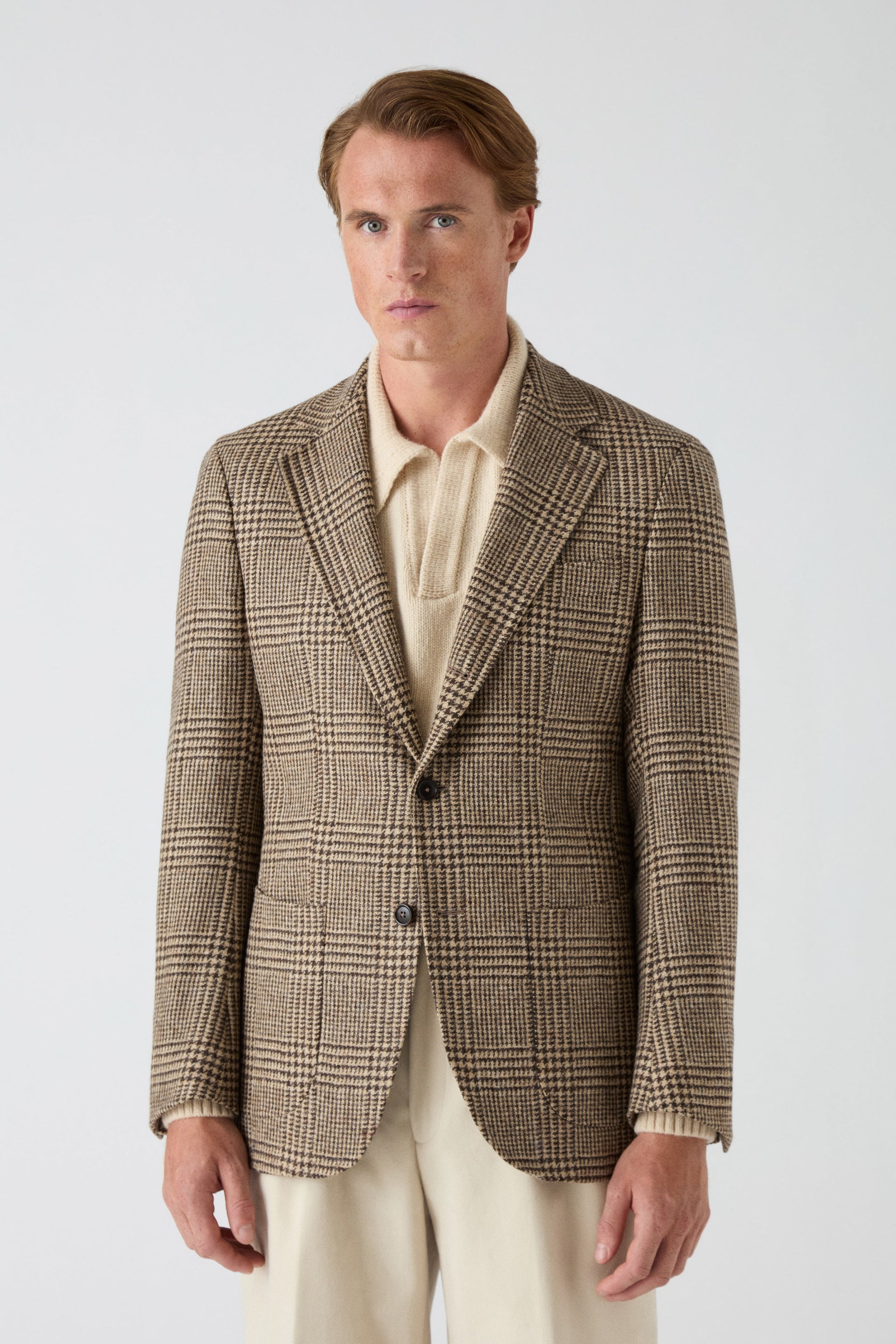 Dag Sport Tweed Jacket - Oat/Brown Berg & Berg