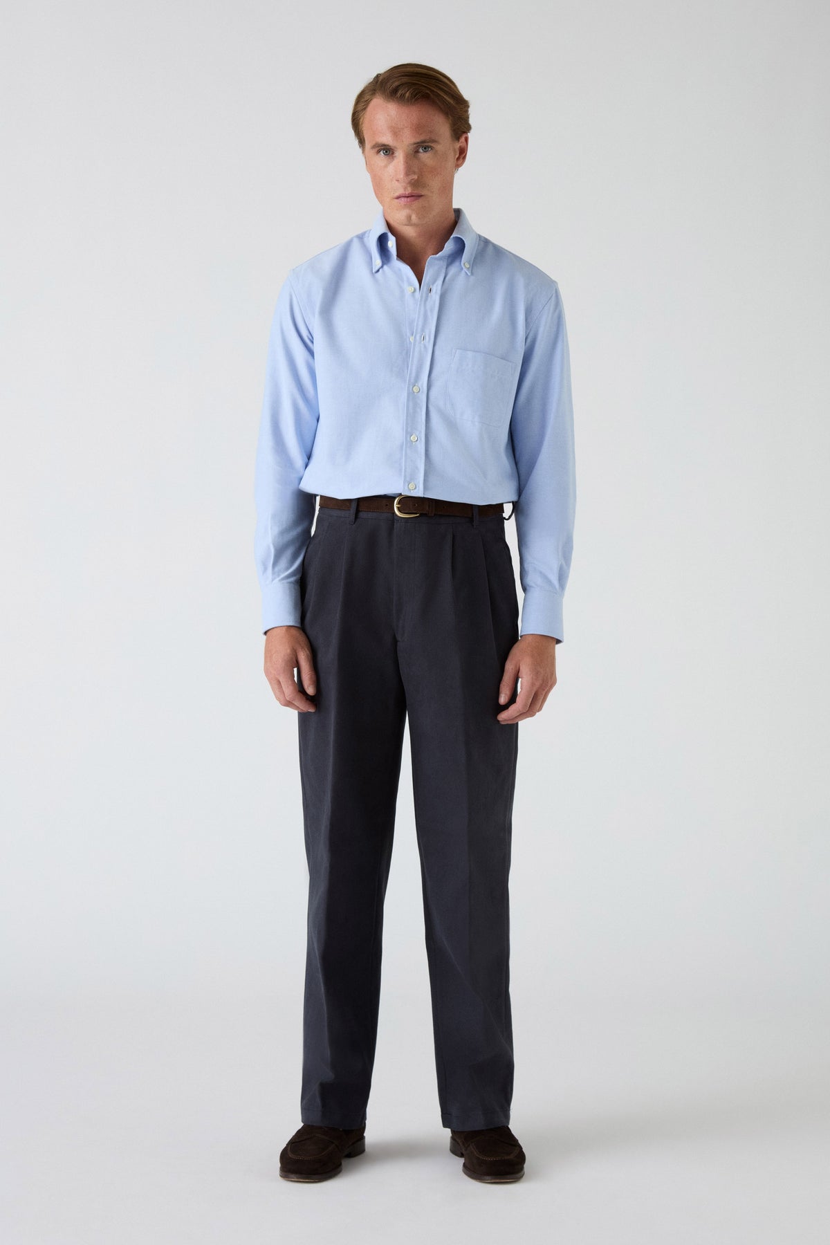 Antonello Cotton Trousers - Navy | Berg & Berg