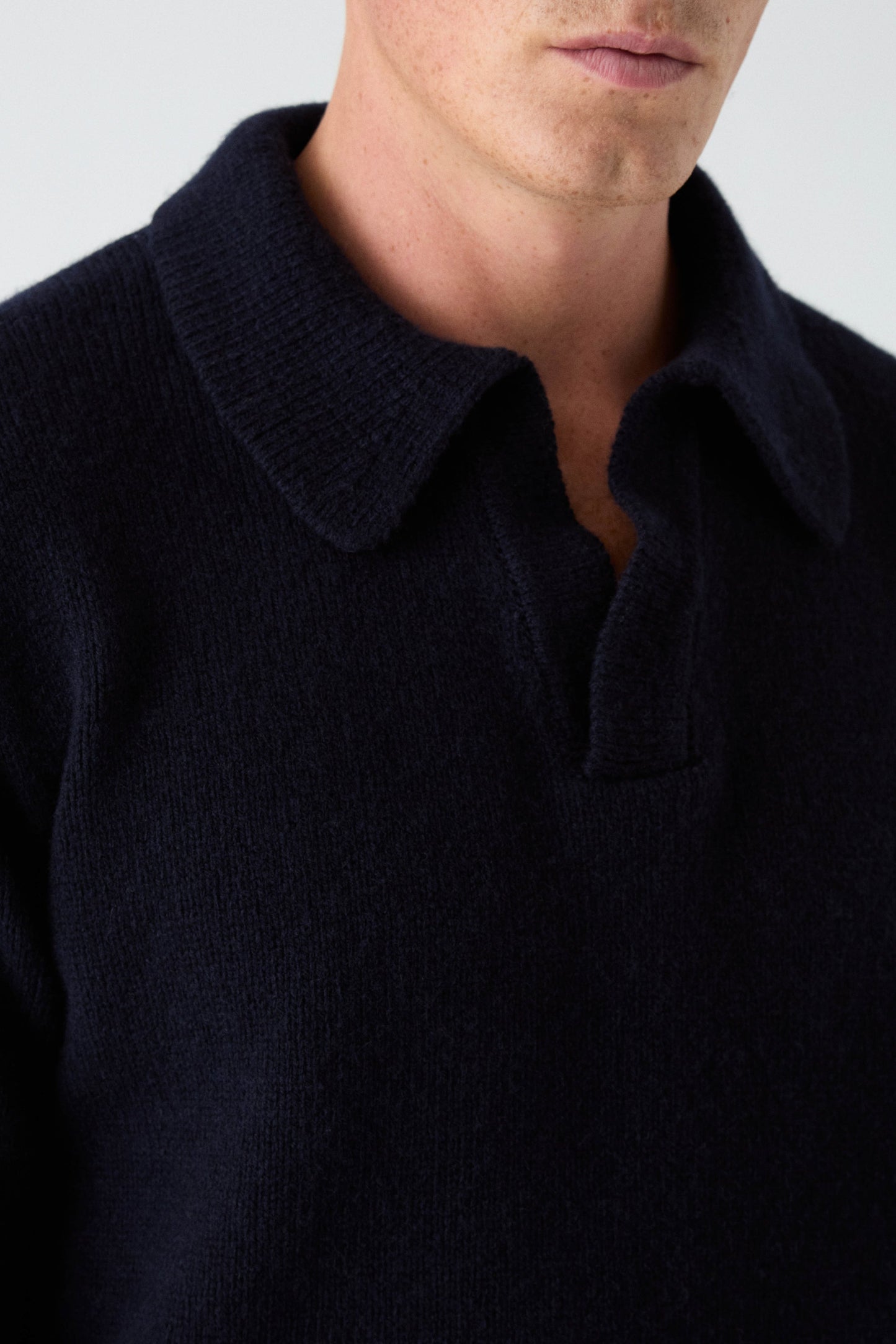 Benny Wool/Cashmere Polo - Navy | Berg & Berg