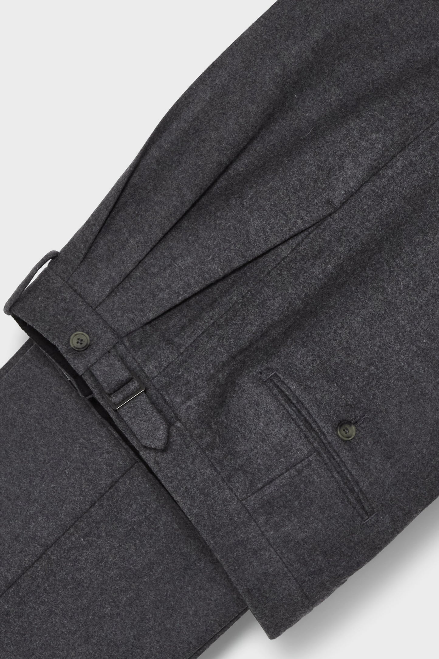 August Flannel Trousers - Mid Grey Berg & Berg