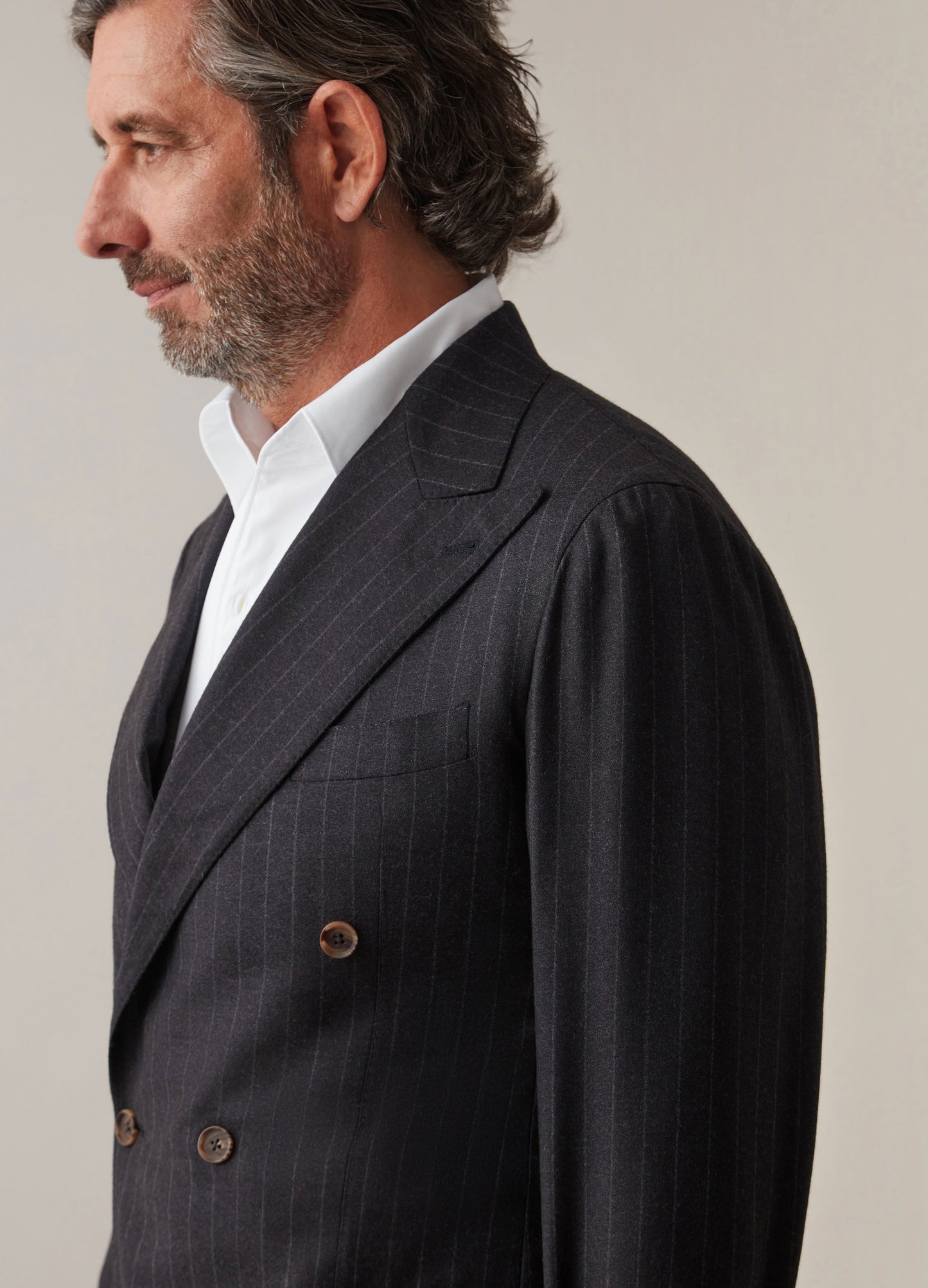 Dylan DB Chalk Stripe Blazer - Charcoal Berg & Berg
