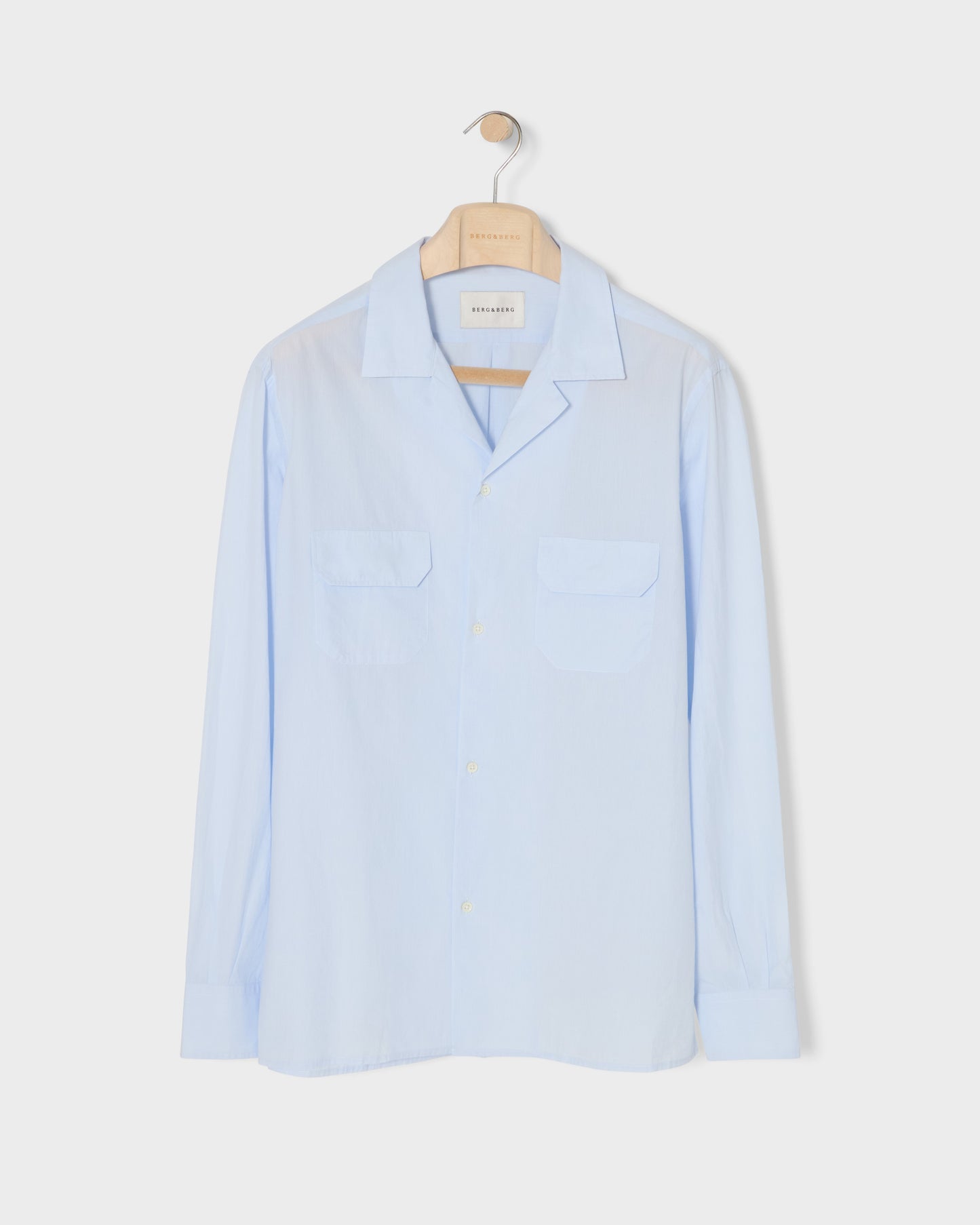 Fred Camp Collar Shirt - Light Blue Berg & Berg