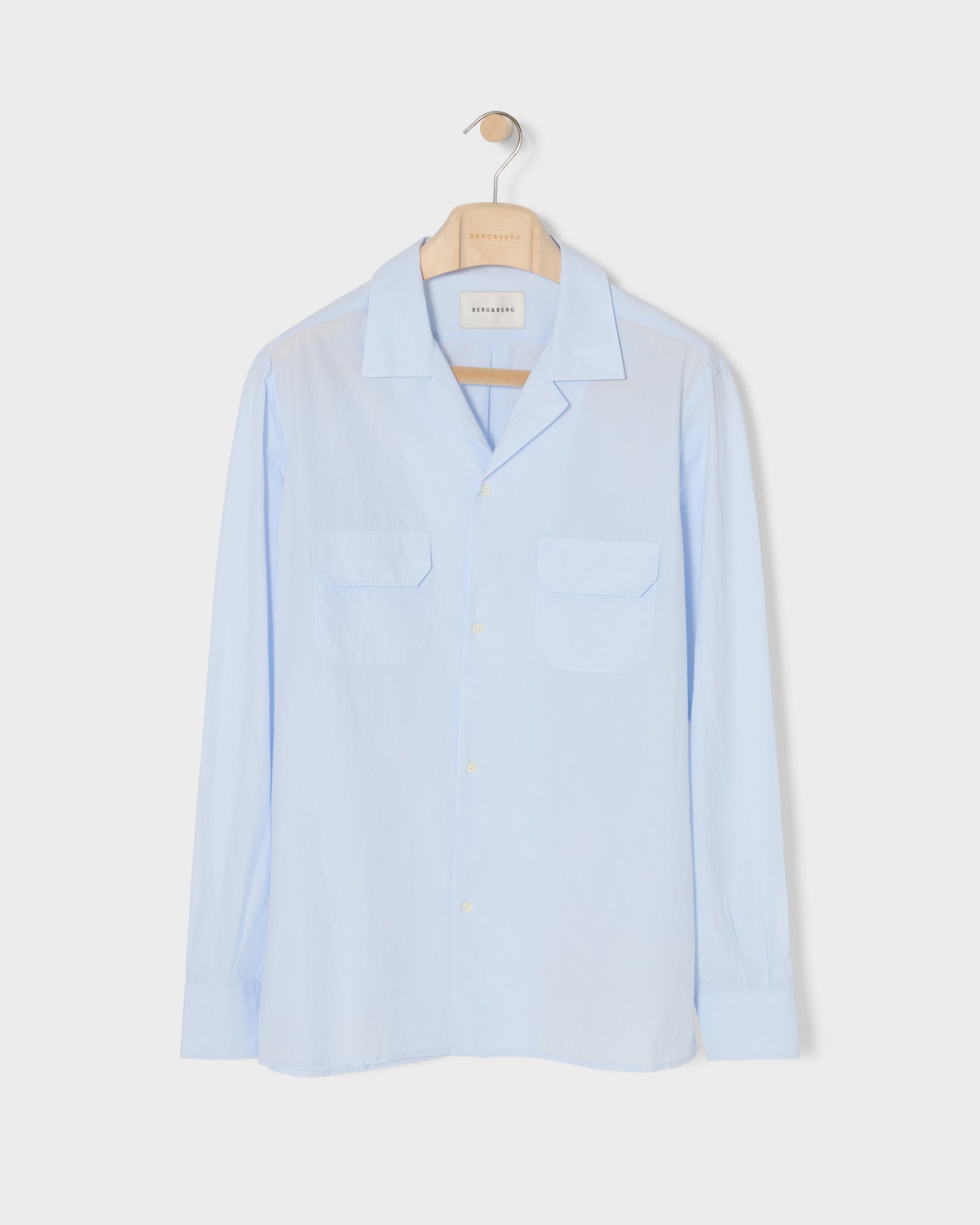 Fred Camp Collar Shirt - Light Blue Berg & Berg