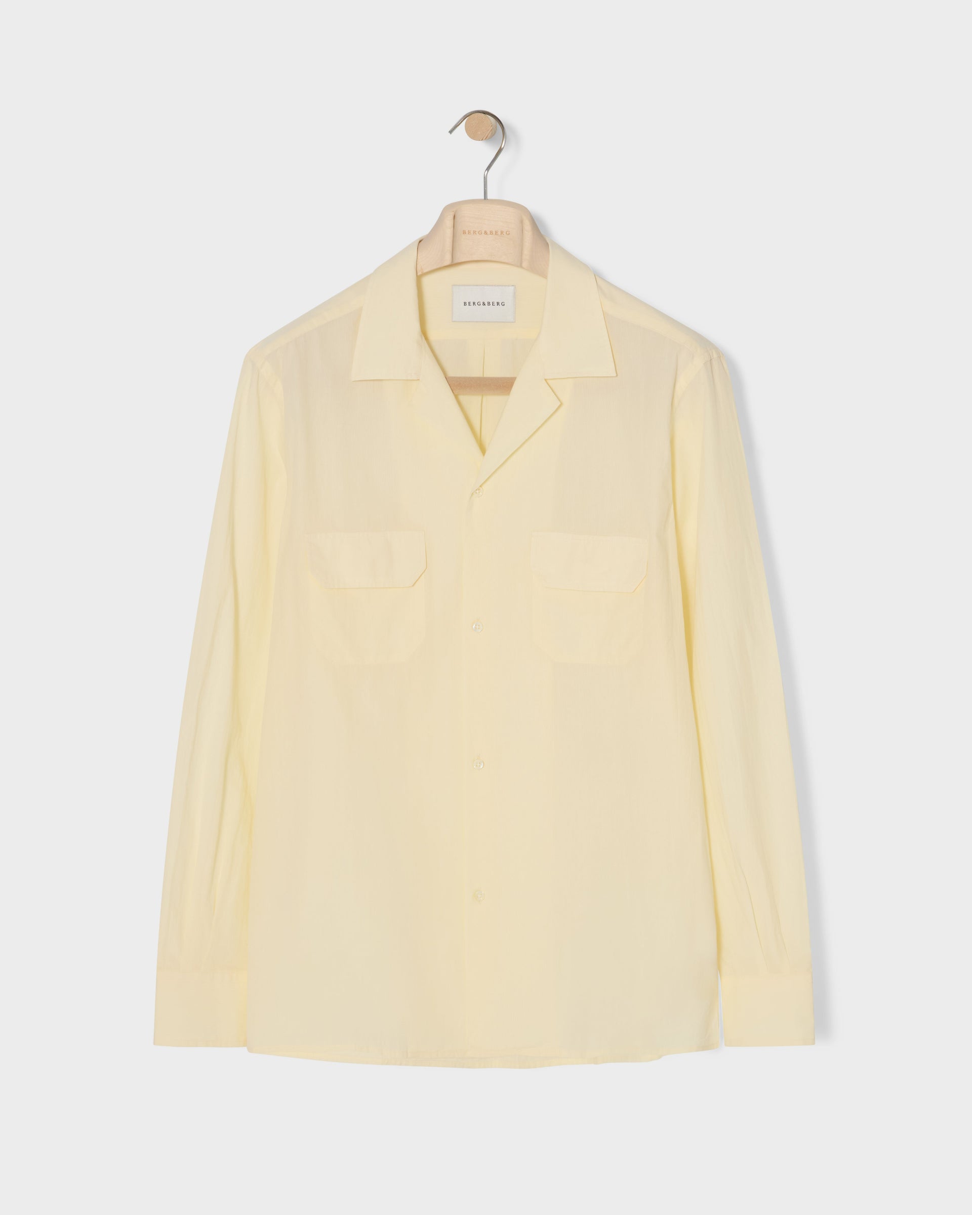 Fred Camp Collar Shirt - Pale Lemon Berg & Berg