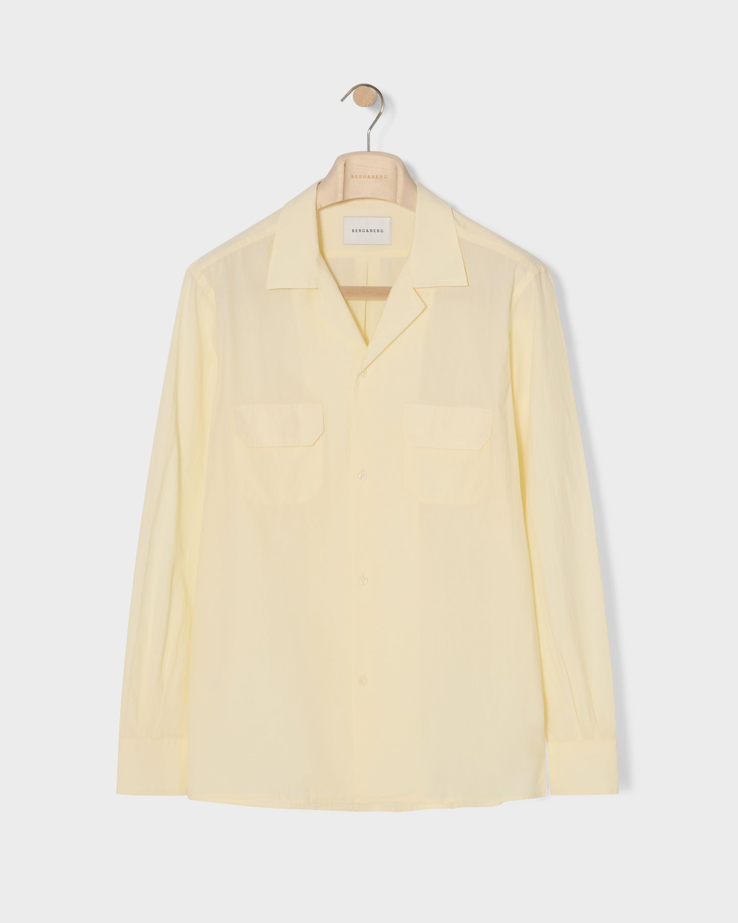 Fred Camp Collar Shirt - Pale Lemon Berg & Berg
