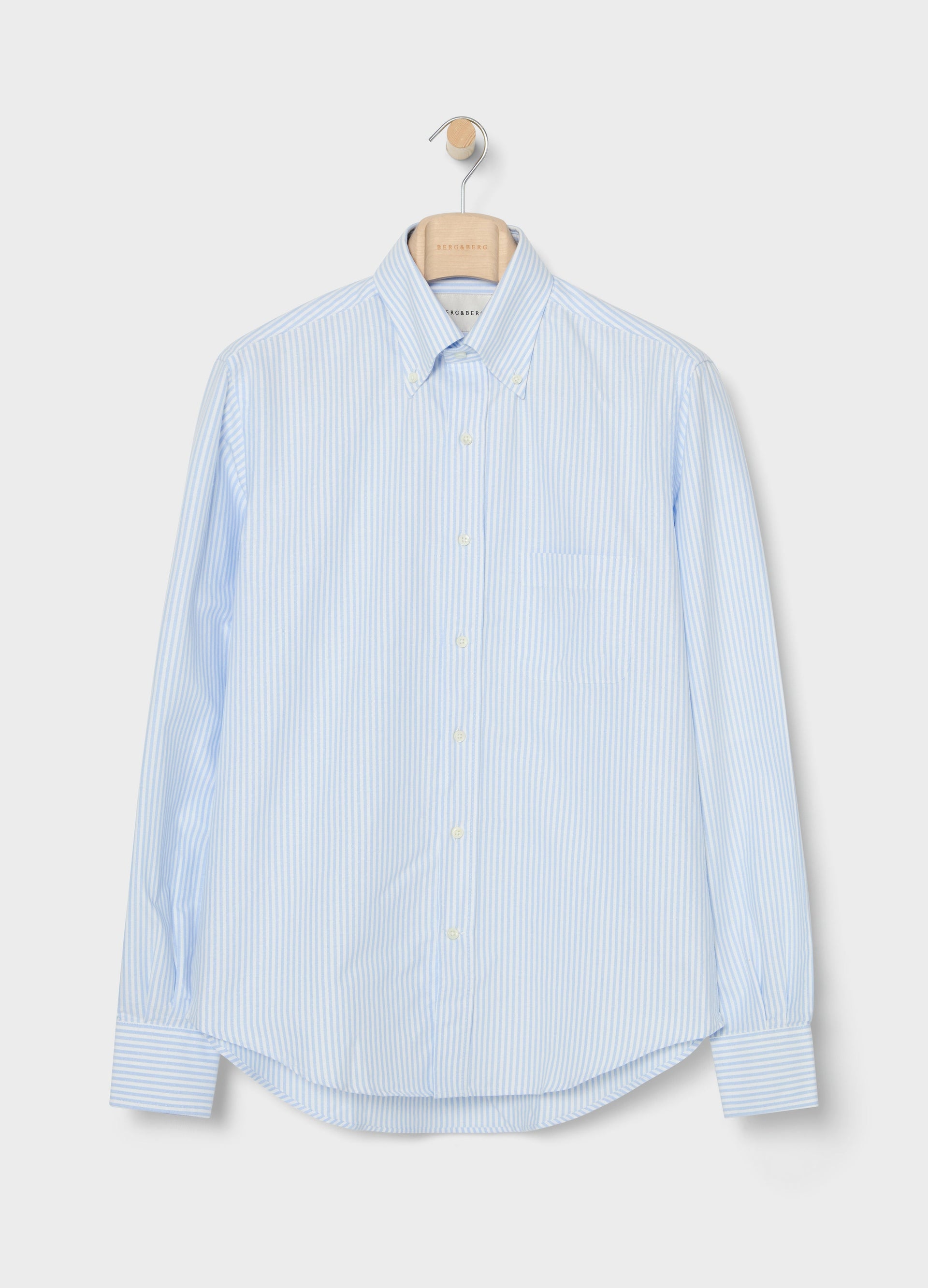 Ferdinand Oxford Button Down Shirt - White/Light Blue | Berg & Berg