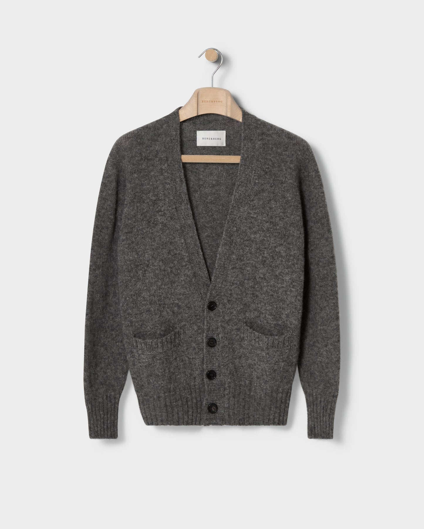 Bosse Shaggy Cardigan - Grey Flannel bergbergstore
