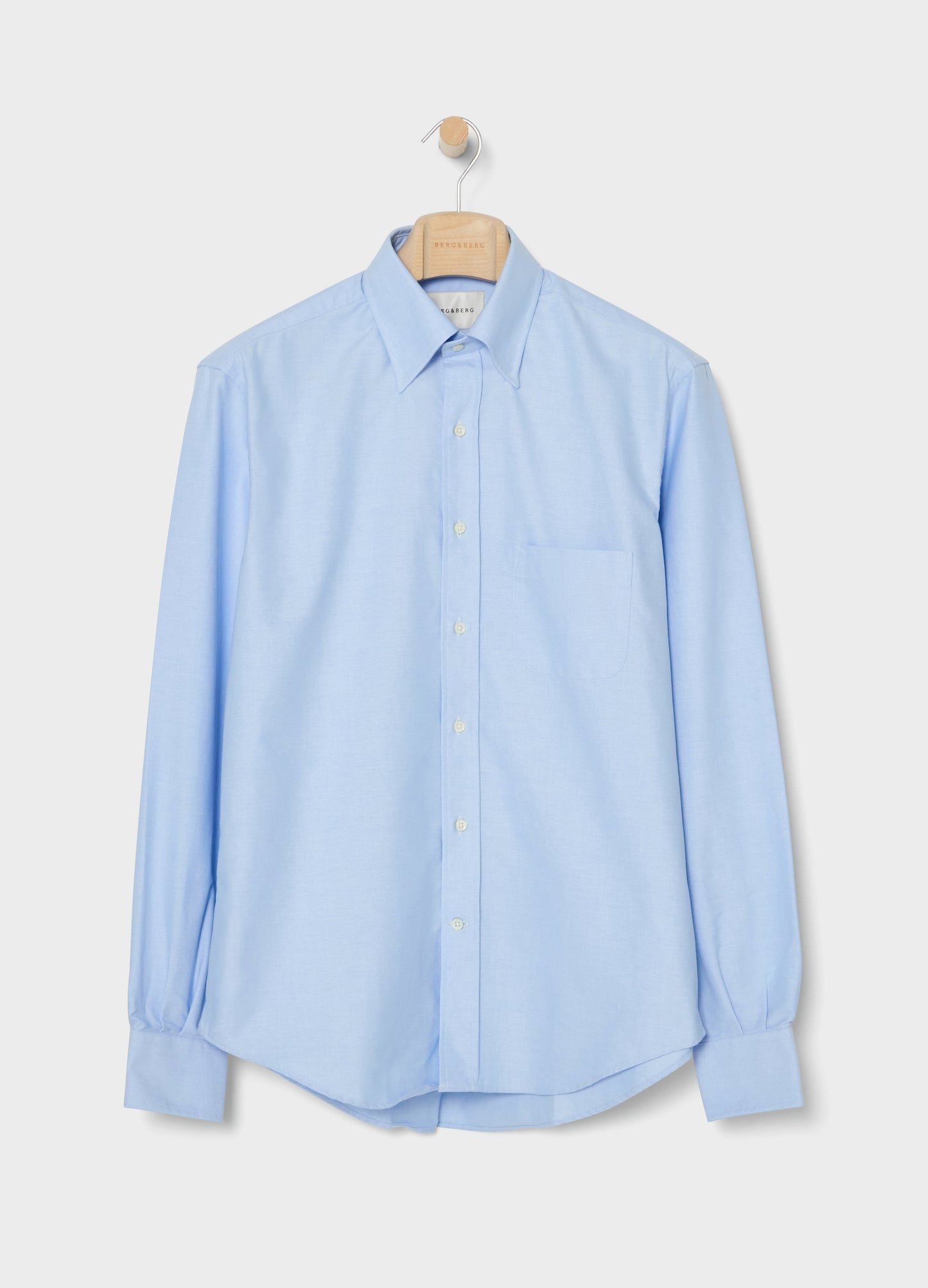 Fabian Oxford Turndown Collar Shirt - Light Blue Berg & Berg