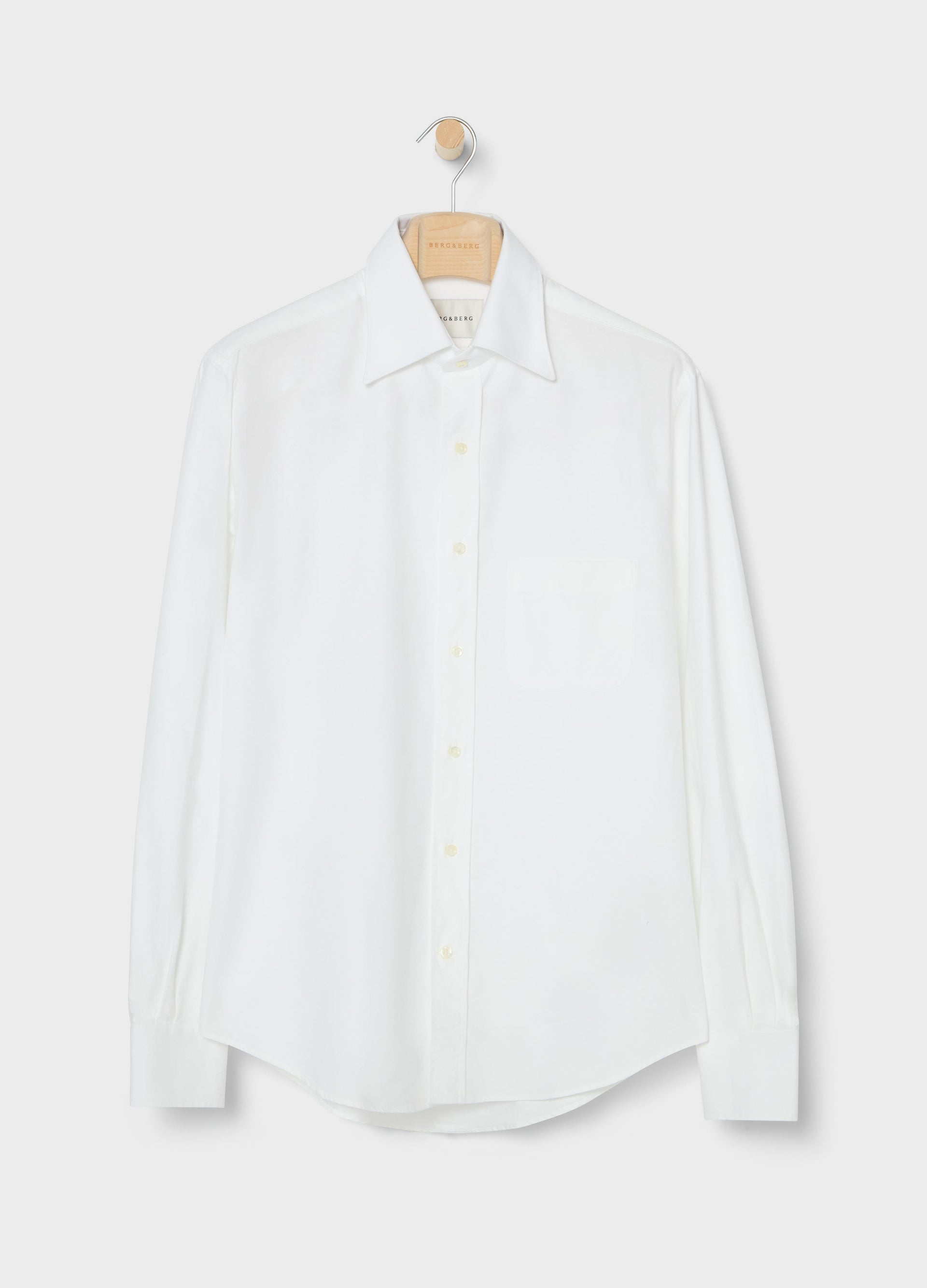 Fabian Oxford Turndown Collar Shirt - White Berg & Berg