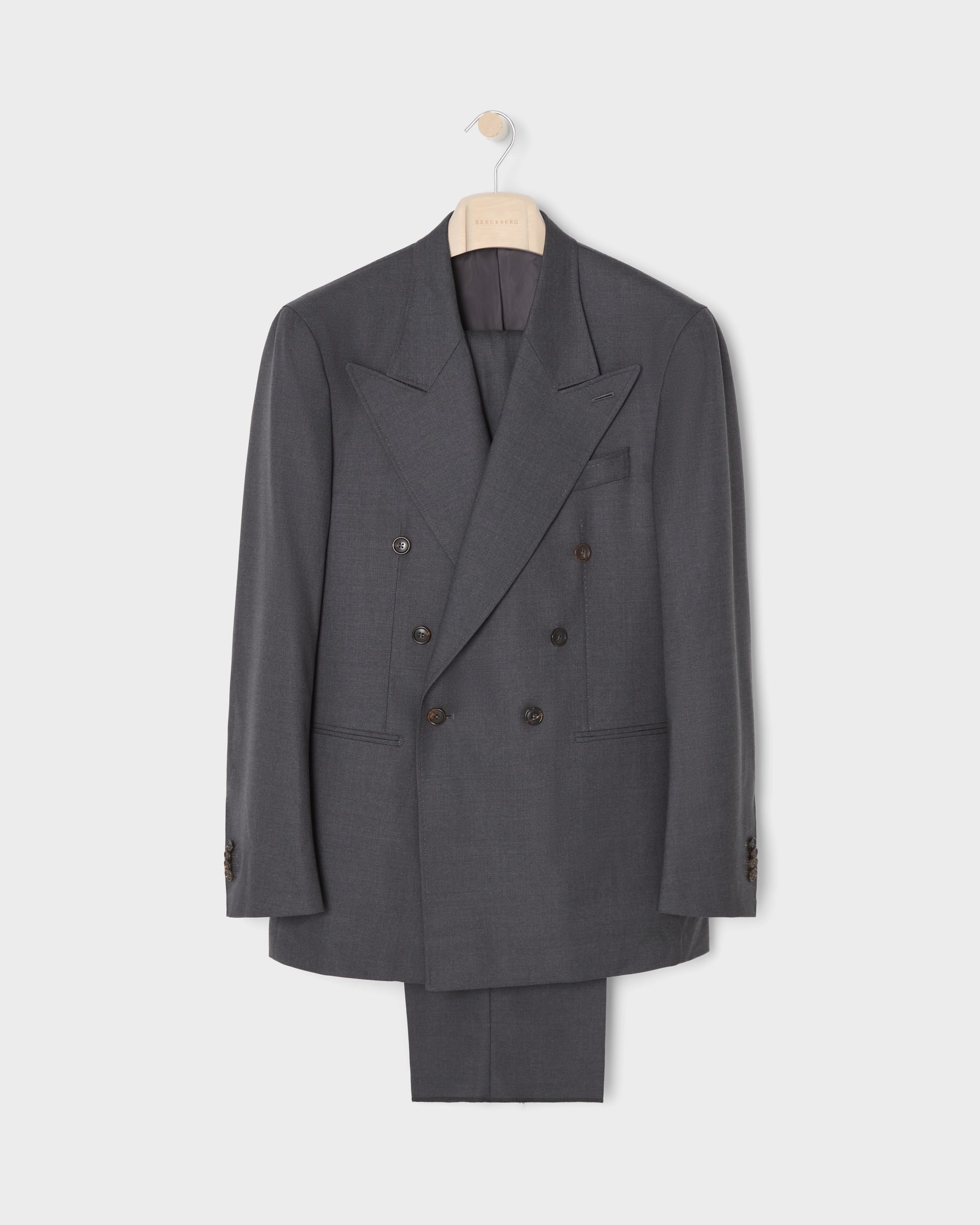 Diego Twill DB Suit - Mid Grey Berg & Berg