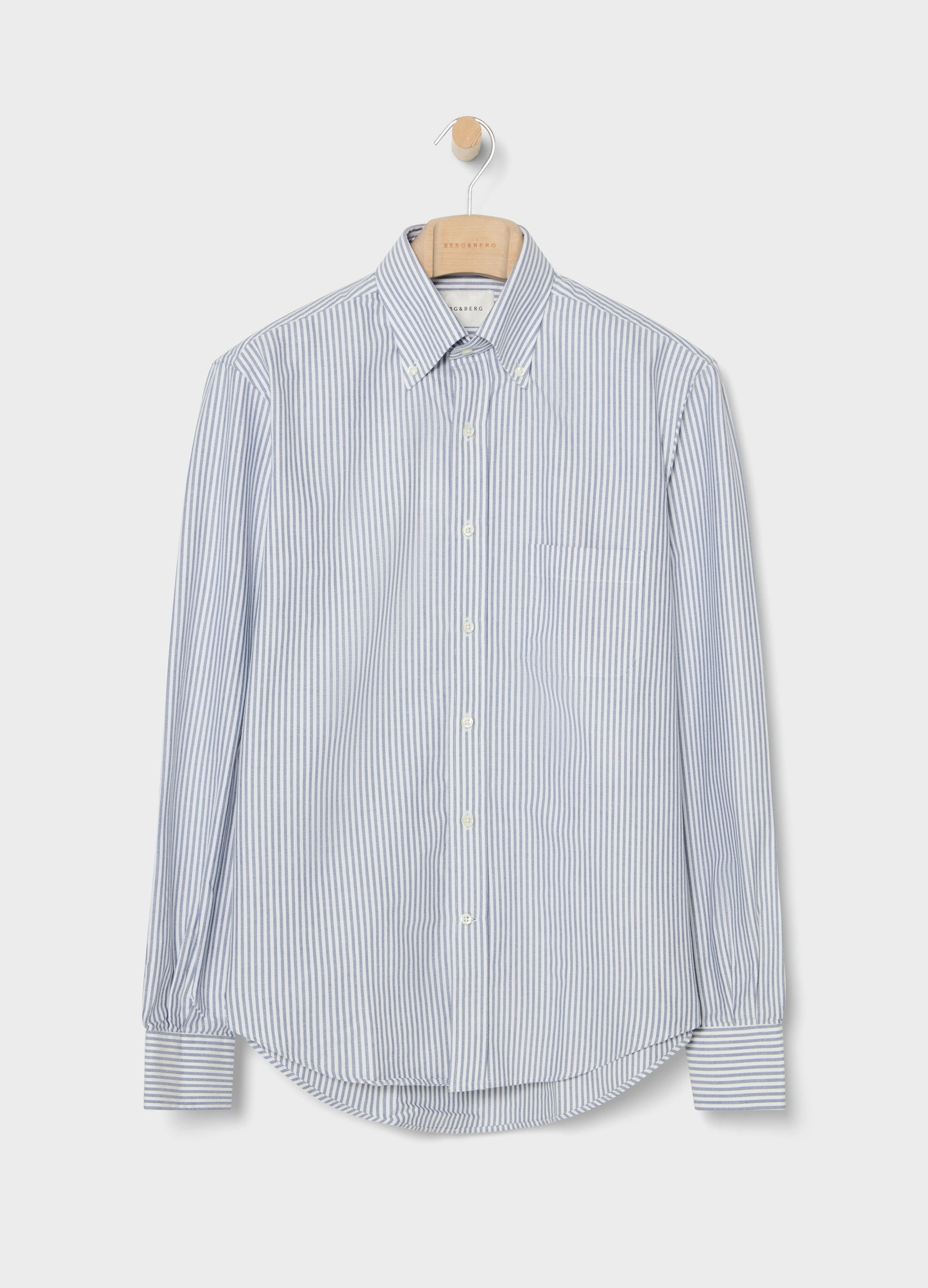 Ferdinand Oxford Button Down Shirt - White/Navy | Berg & Berg
