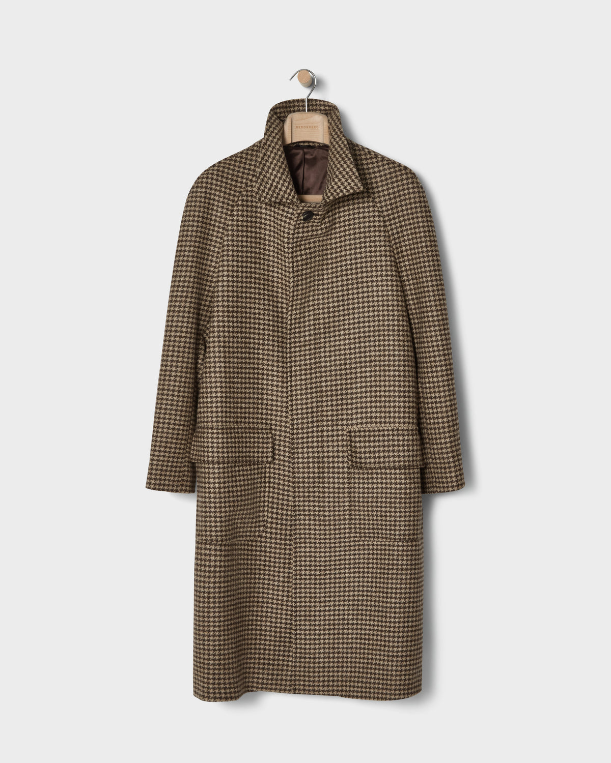 Nelson Tweed Raglan Coat - Brown/Natural Berg & Berg