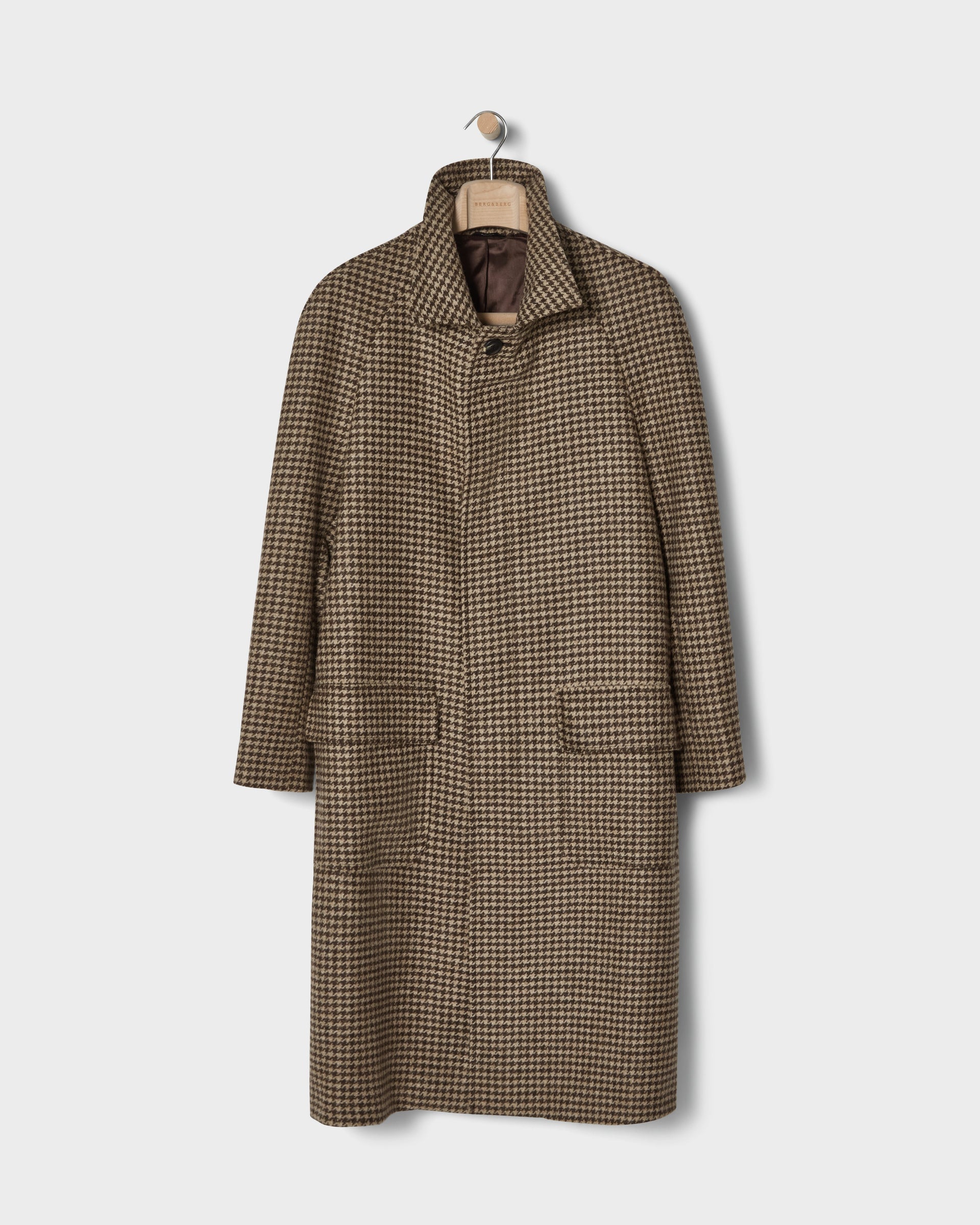 Nelson Tweed Raglan Coat - Brown/Natural Berg & Berg