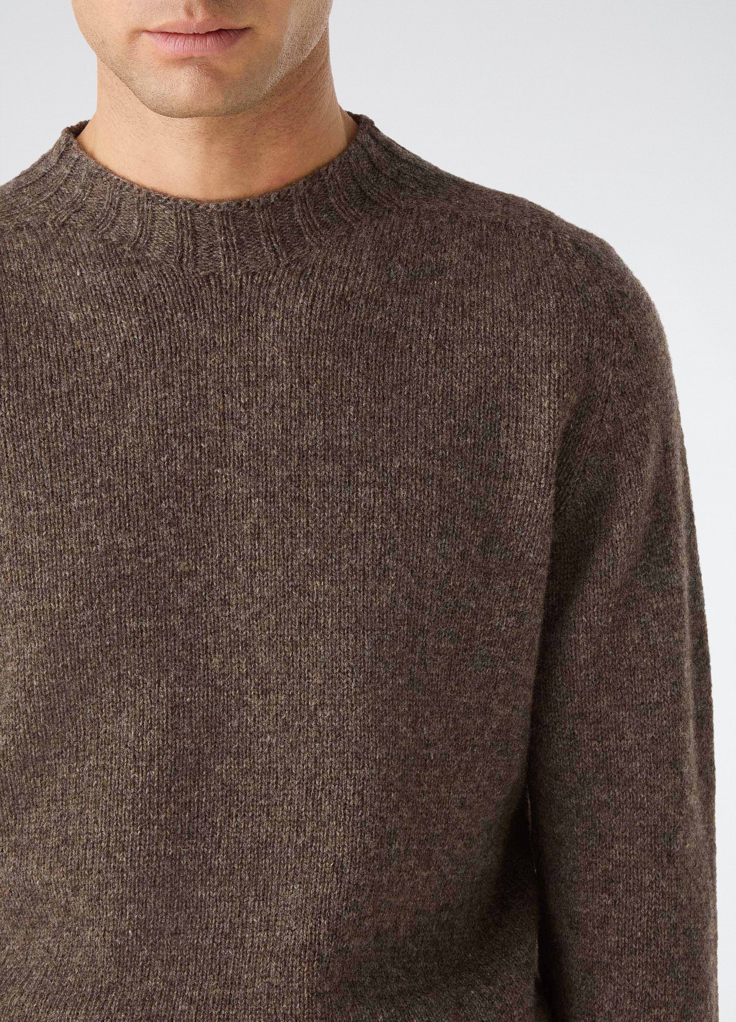 Birger Shaggy Crew Neck - Donkey Brown bergbergstore