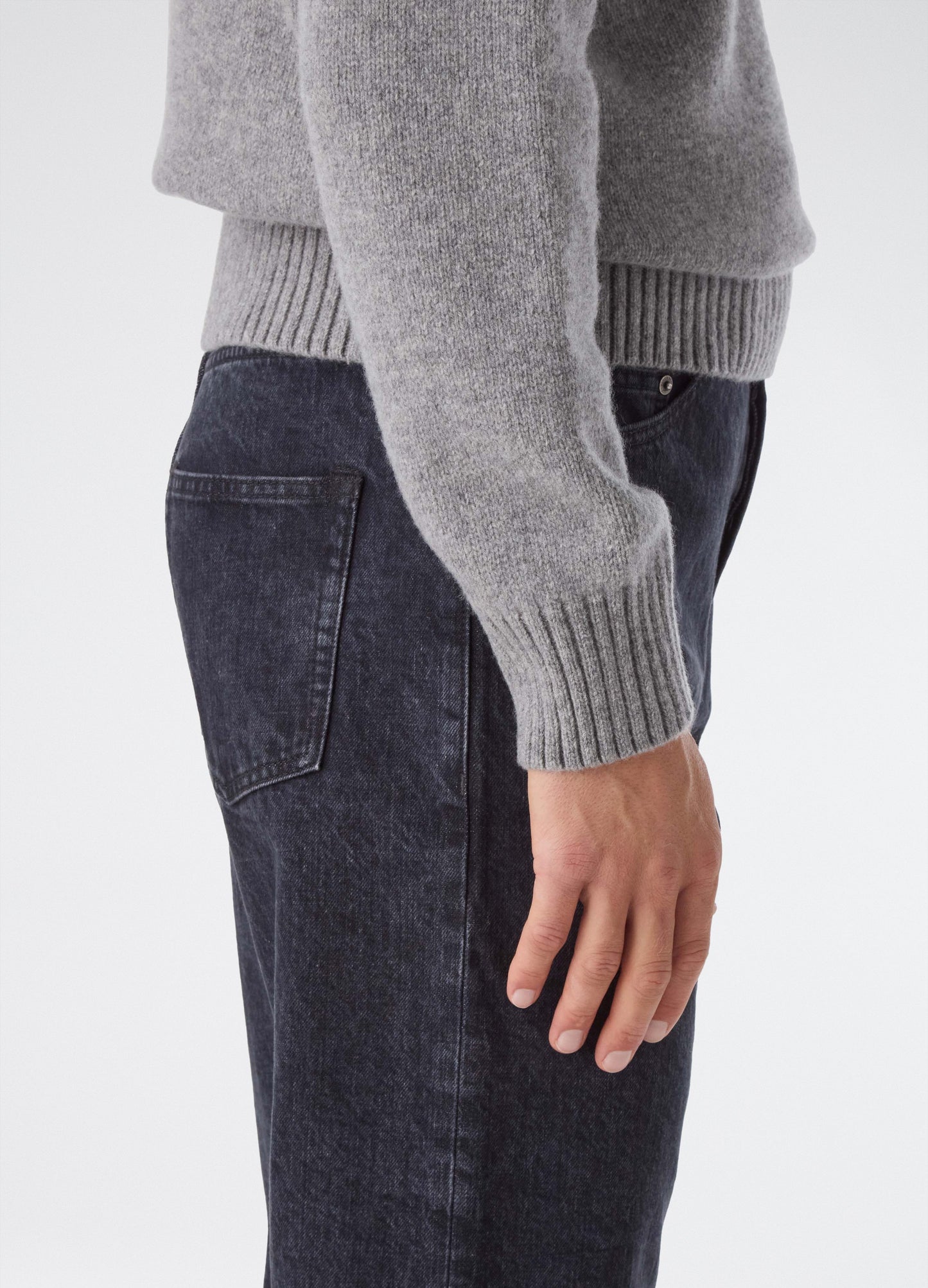 Börje Wool/Cashmere Roll Neck - Mid Grey bergbergstore