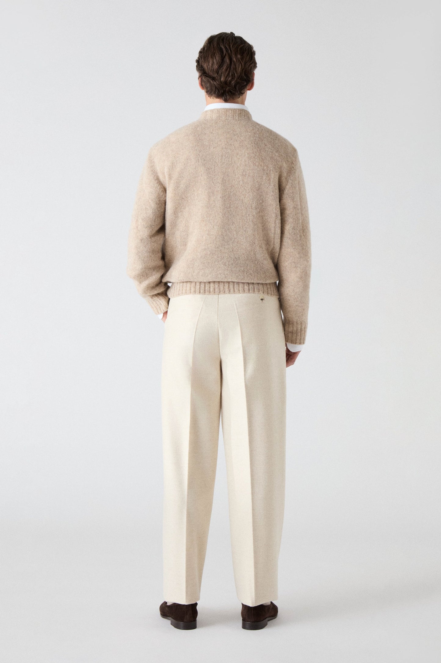 August Flannel Trousers - Ecru Berg & Berg