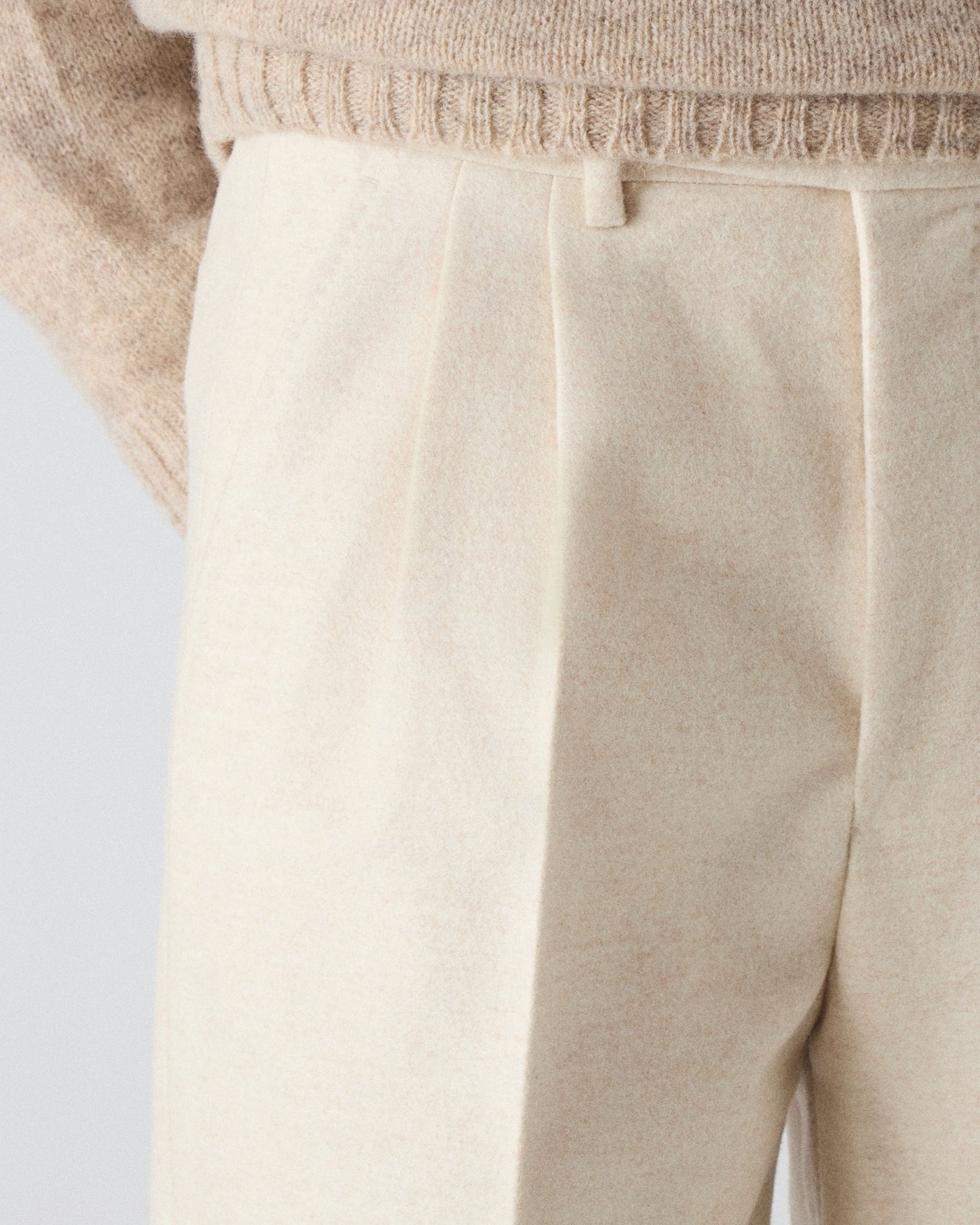 August Flannel Trousers - Ecru Berg & Berg