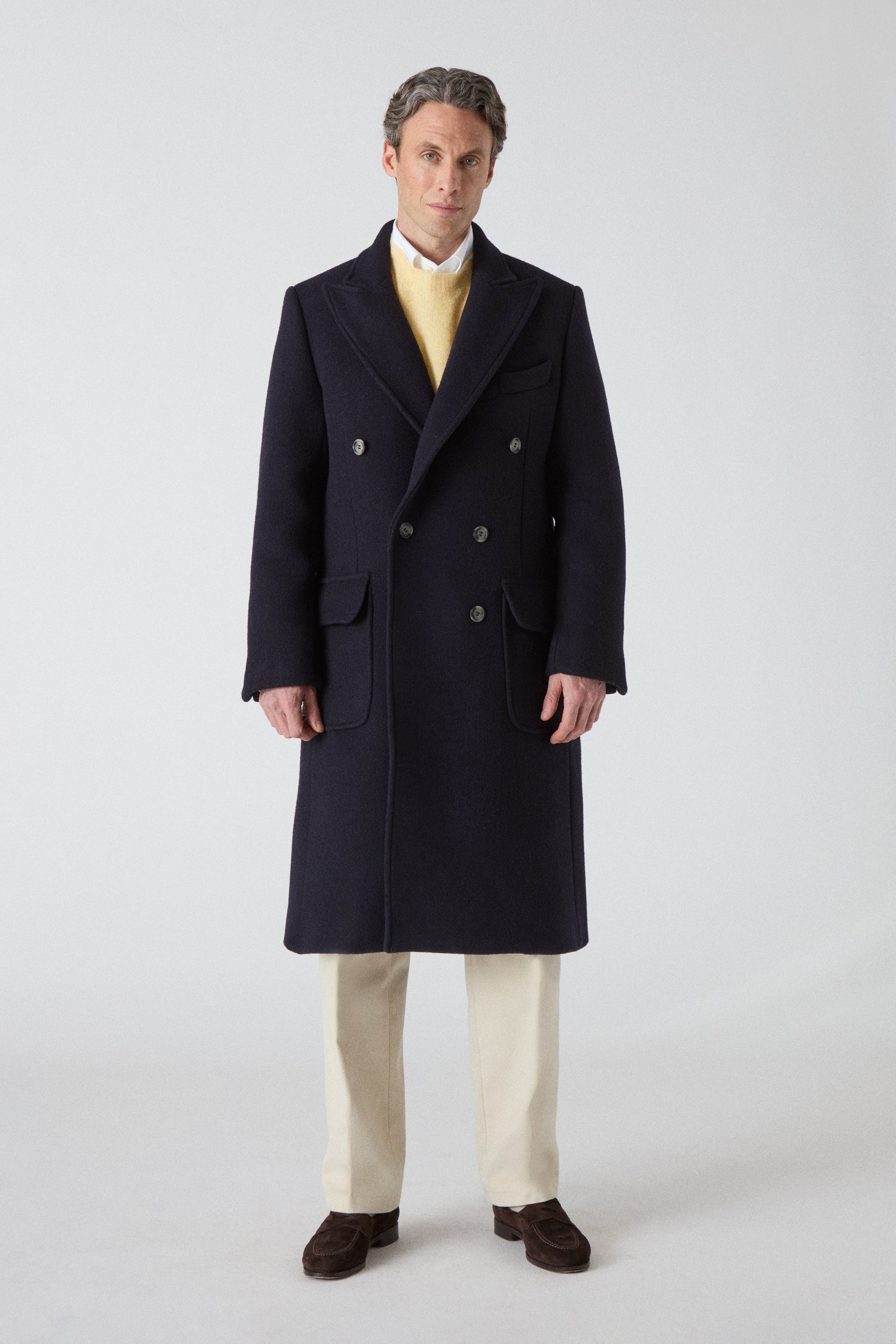 Neo Double Breasted Coat - Navy Berg & Berg