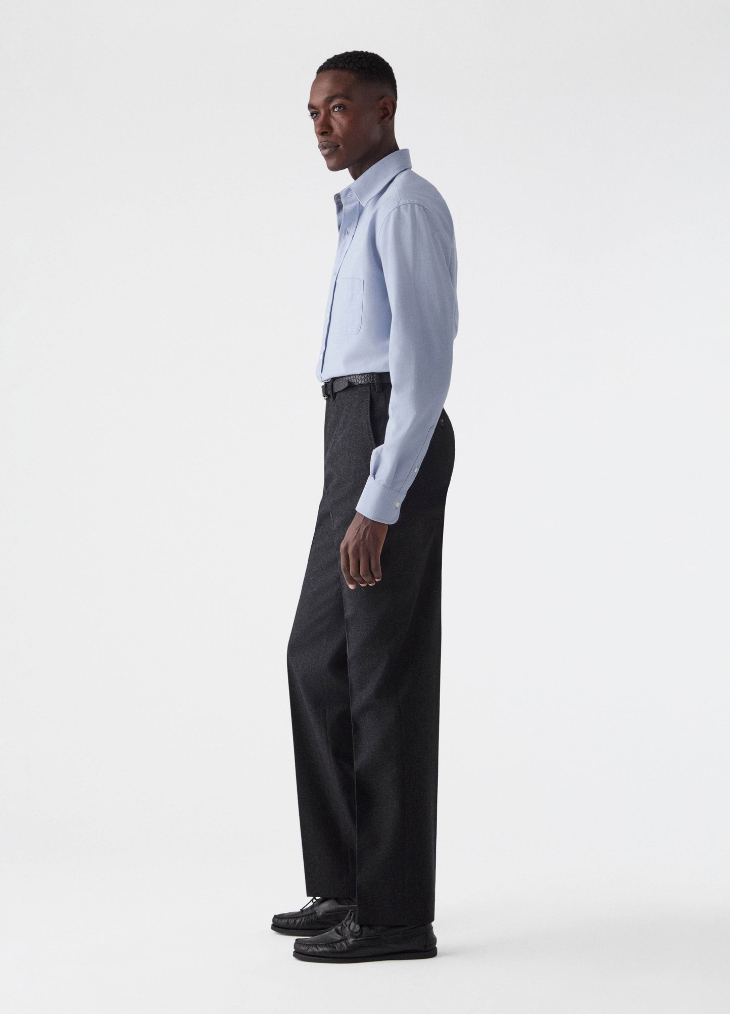 Alfie Flannel Trousers - Charcoal Berg & Berg