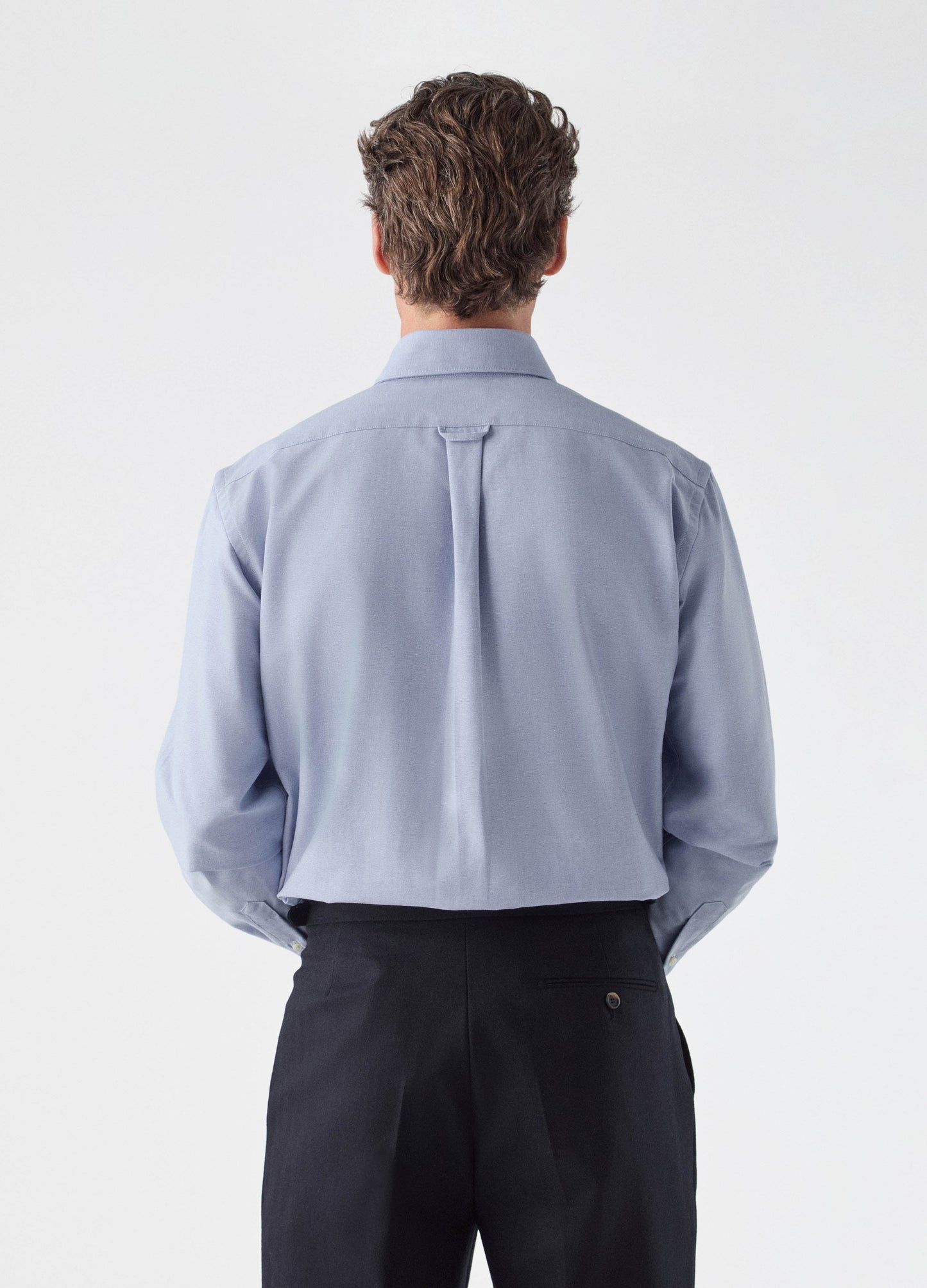 Fabian Oxford Turndown Collar Shirt - Light Blue Berg & Berg