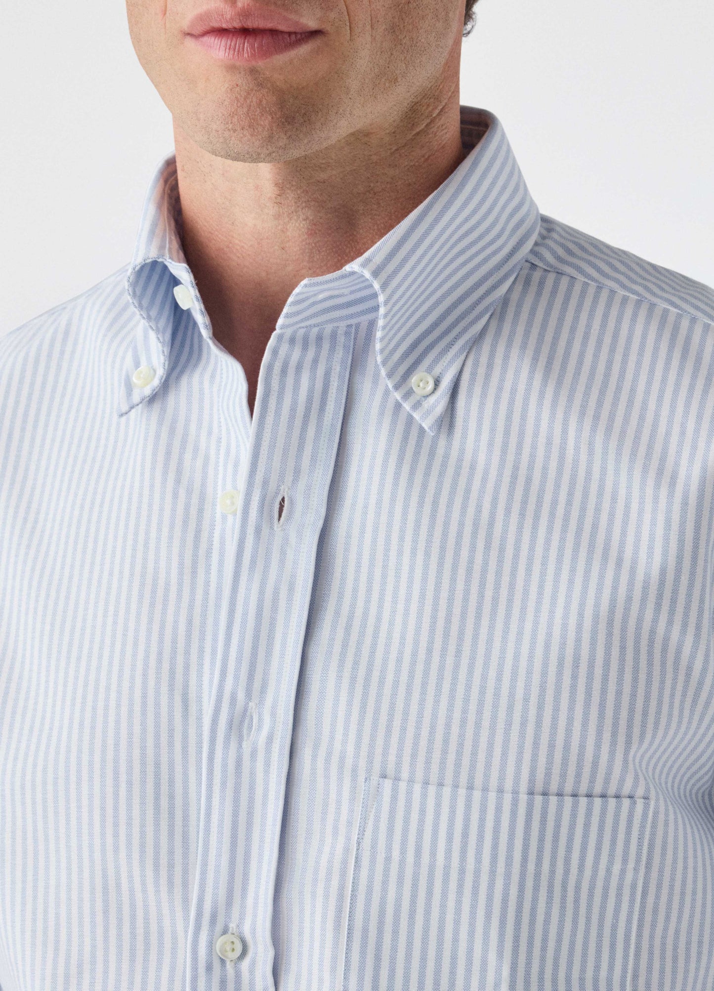 Ferdinand Oxford Button Down Shirt - White/Blue Berg & Berg
