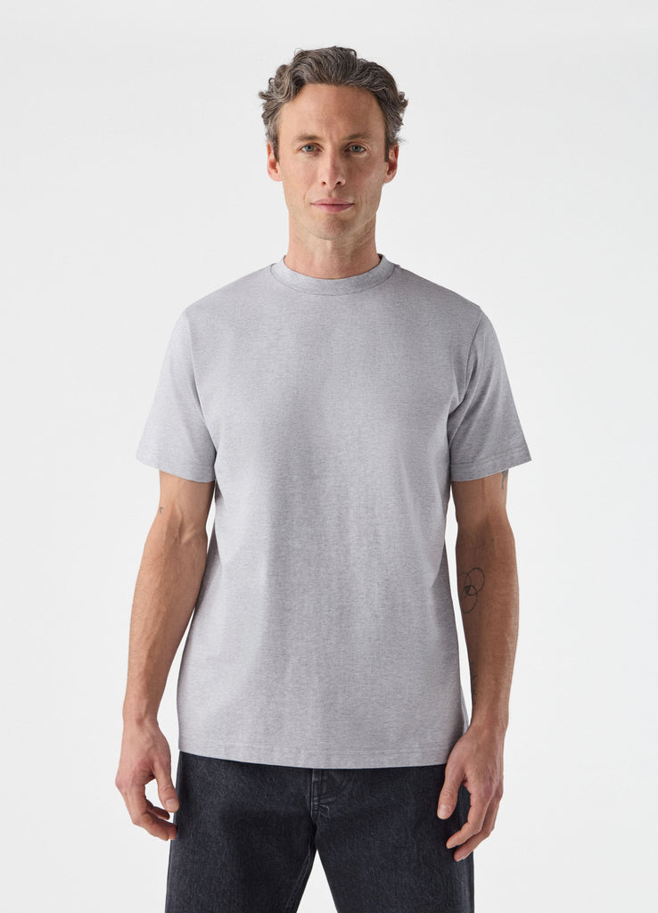 ★KIRSH★ Stitch Point Slim Fit T-Shirt Melange Grey Berg_Berg_TR_WO_FW24-
