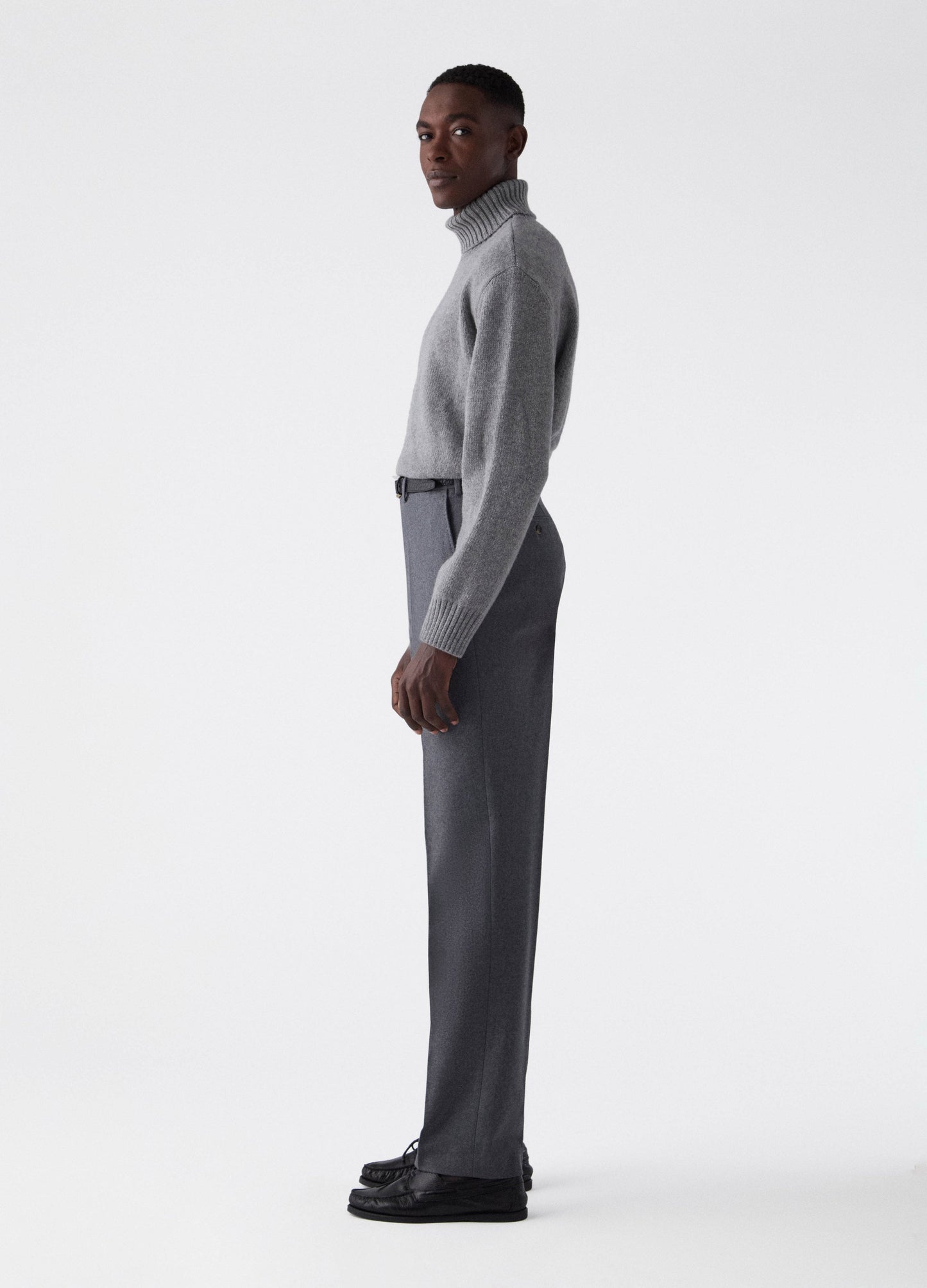 Alfie Flannel Trousers - Mid Grey Berg & Berg