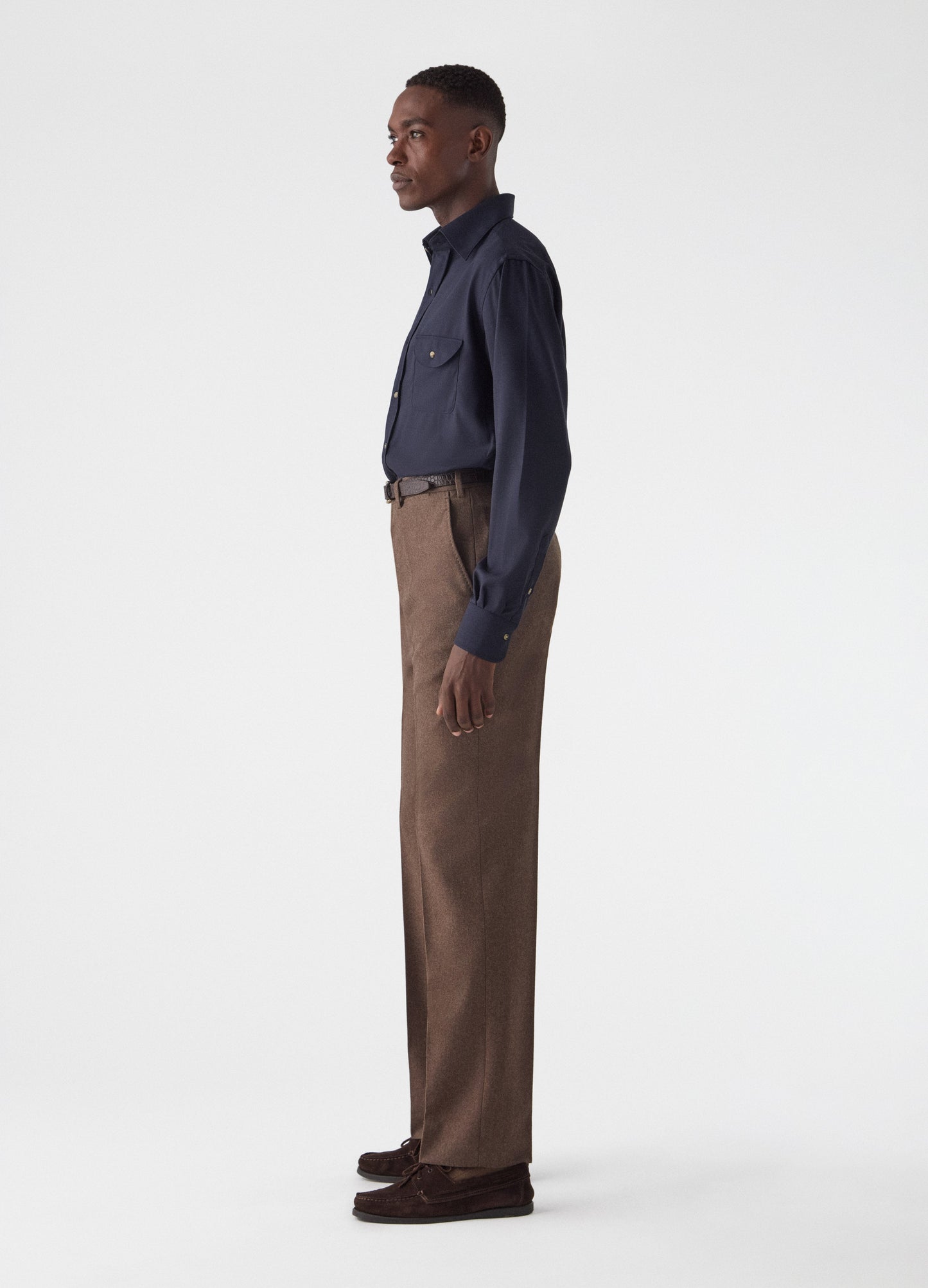 Alfie Flannel Trousers - Nougat Berg & Berg