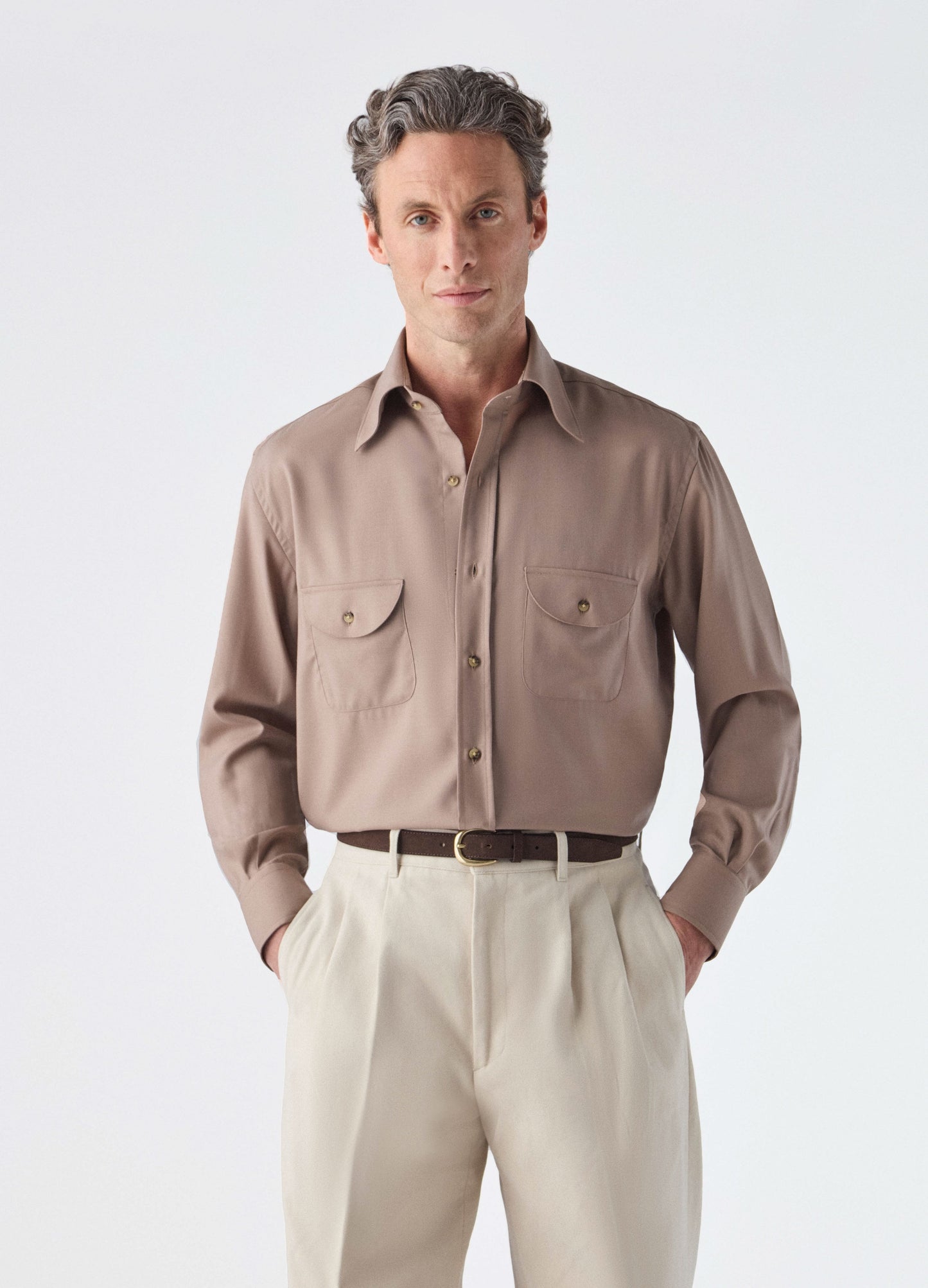 Francois Wool Shirt - Sand Berg & Berg
