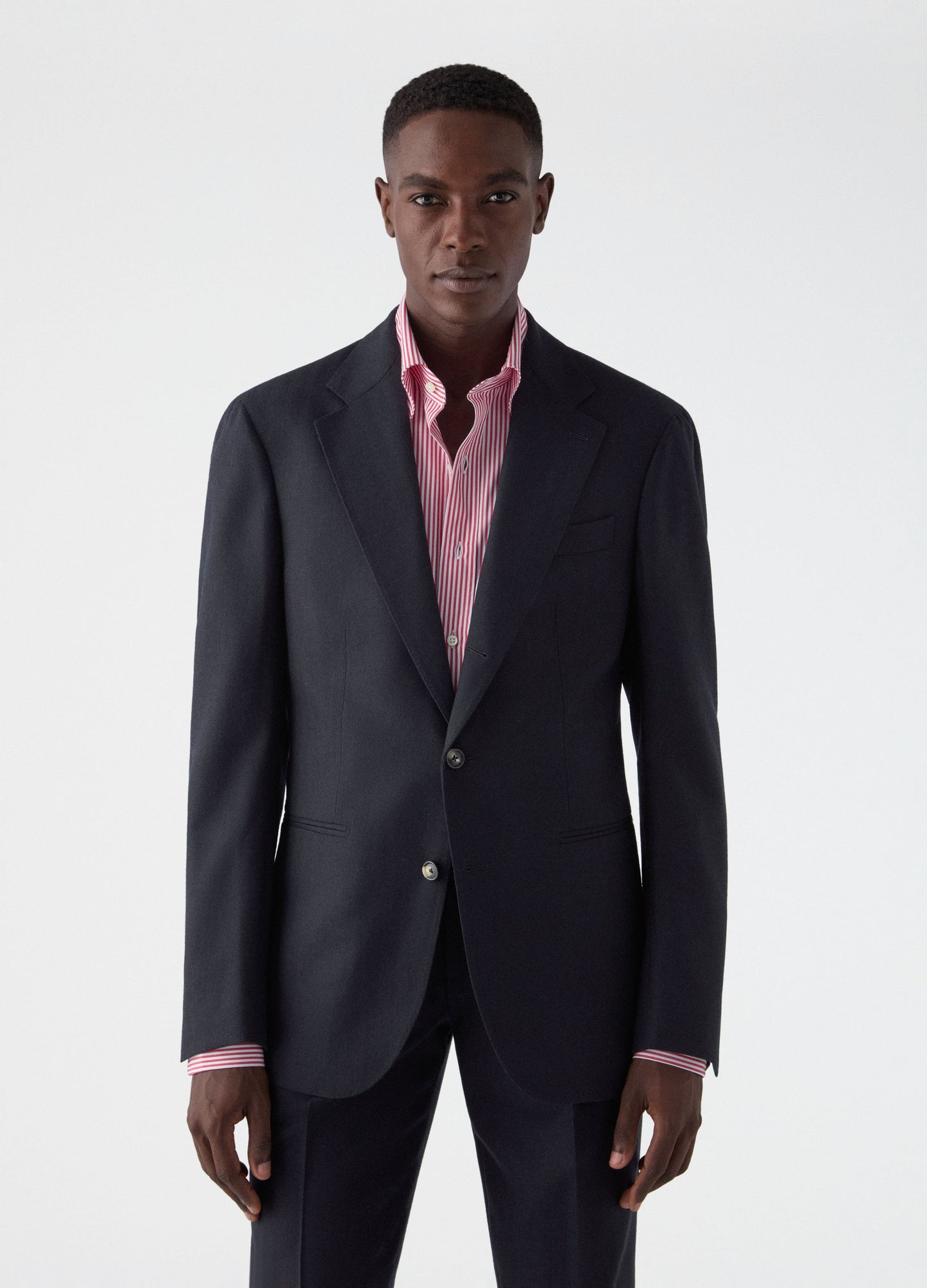 Don Herringbone Suit Jacket - Navy Berg & Berg