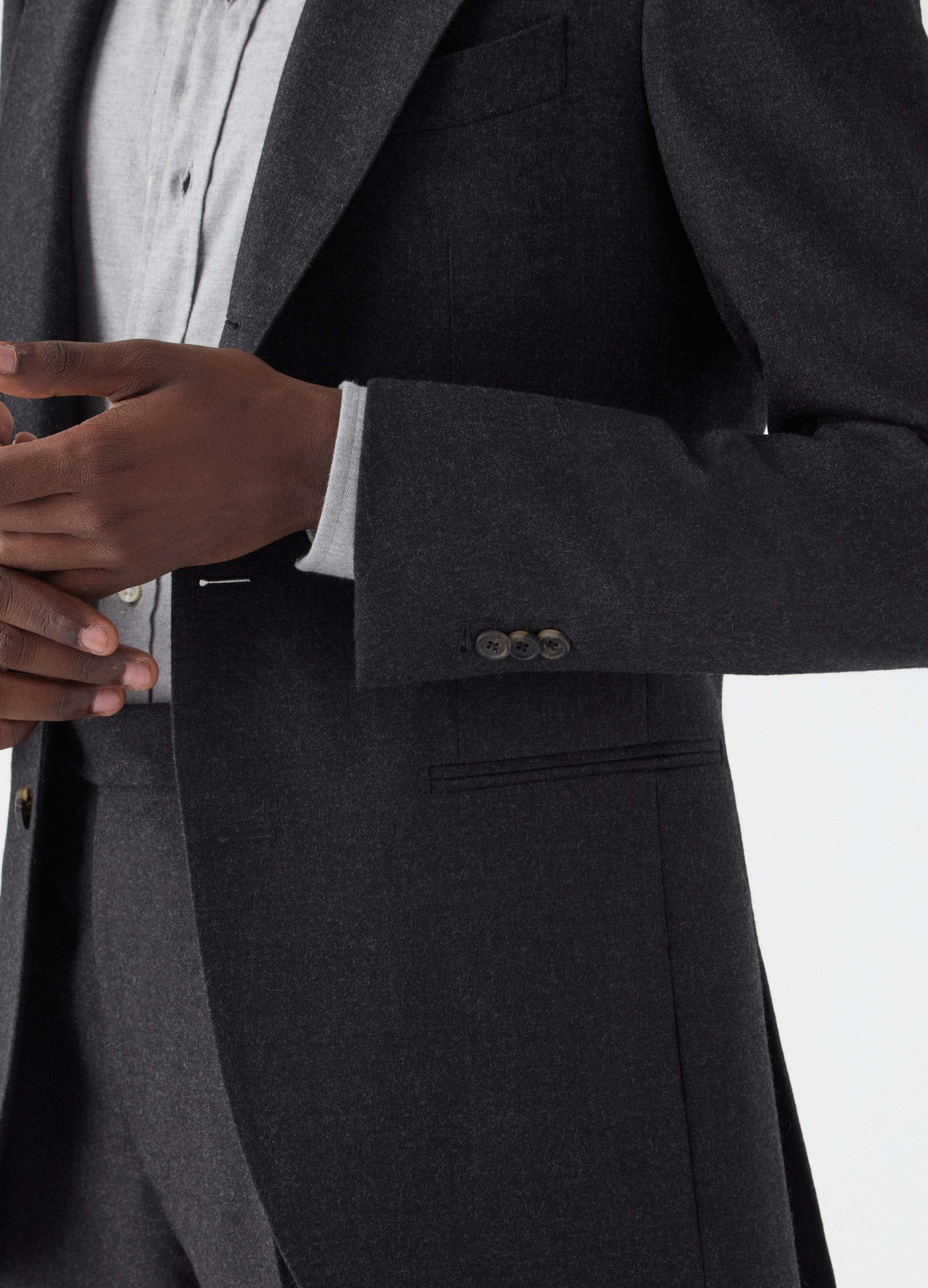 Don Winter High Twist Suit Jacket - Mid Grey Berg & Berg