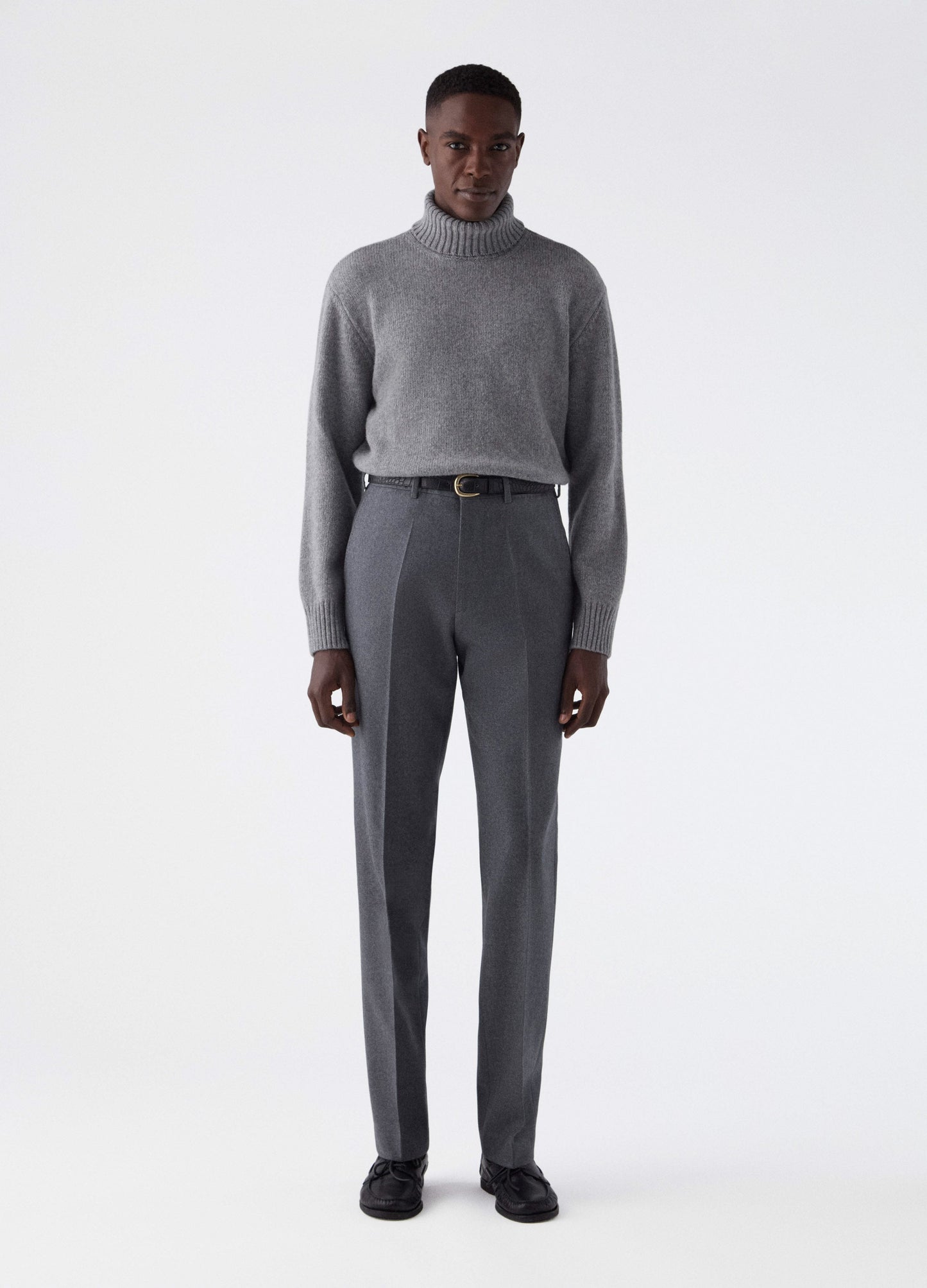 Alfie Flannel Trousers - Mid Grey Berg & Berg