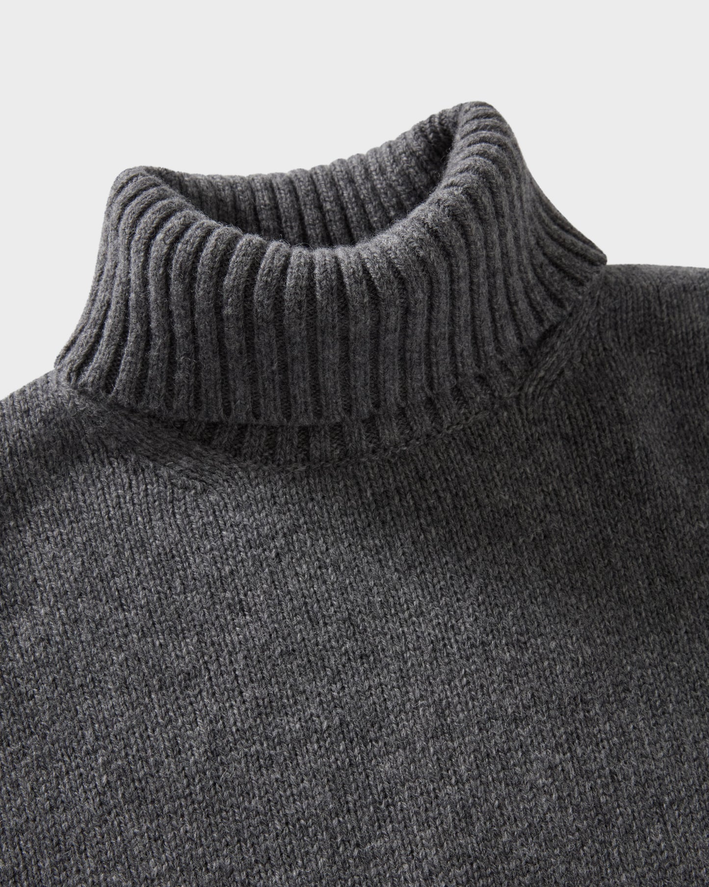 Bernhard Roll Neck Sweater - Mid Grey Melange | Berg & Berg